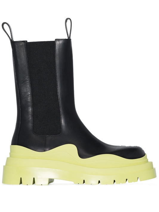 two tone Tire Chelsea boots
