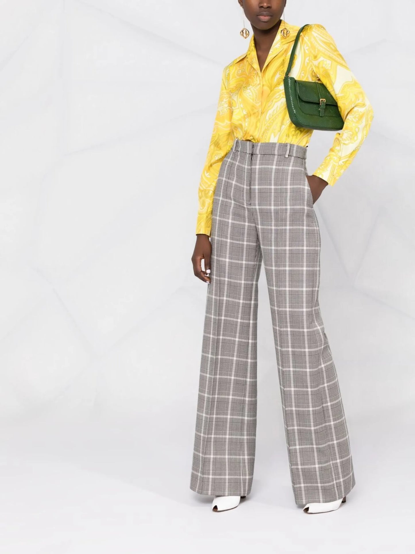 paisley-print silk shirt