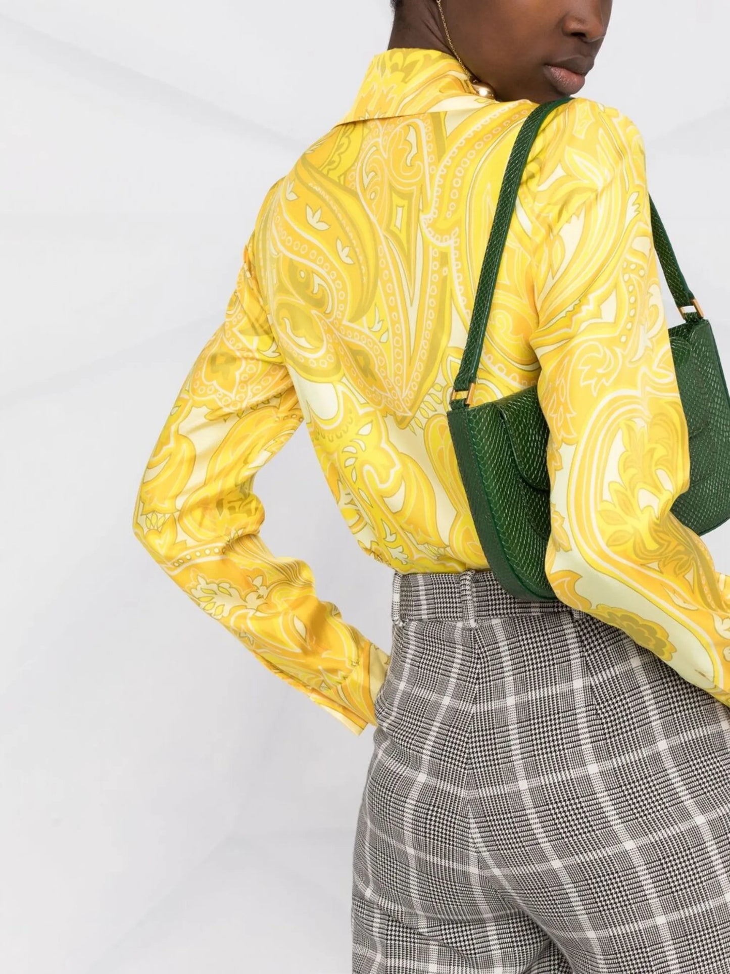 paisley-print silk shirt