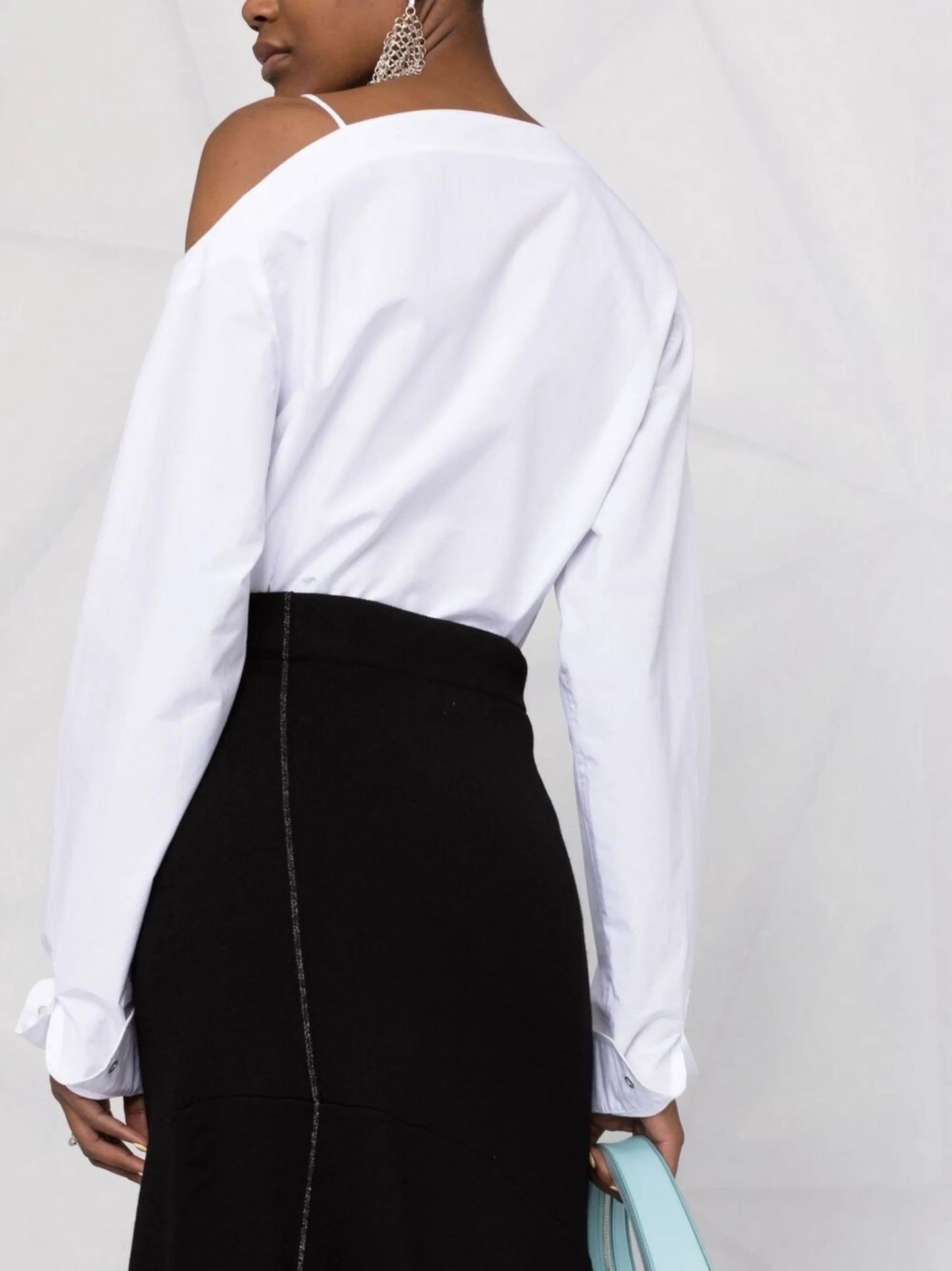 CH1 asymmetric knitted skirt