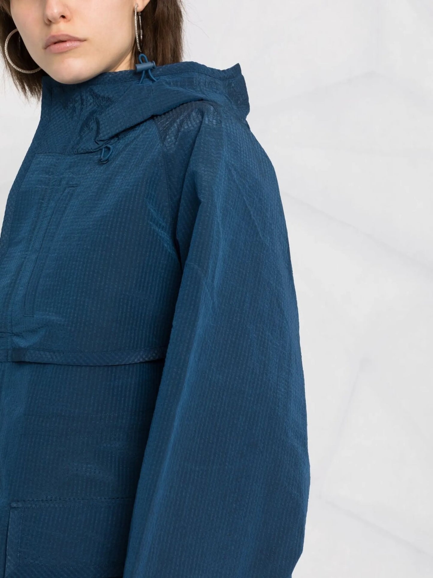 CH2 sporty seersucker hooded parka