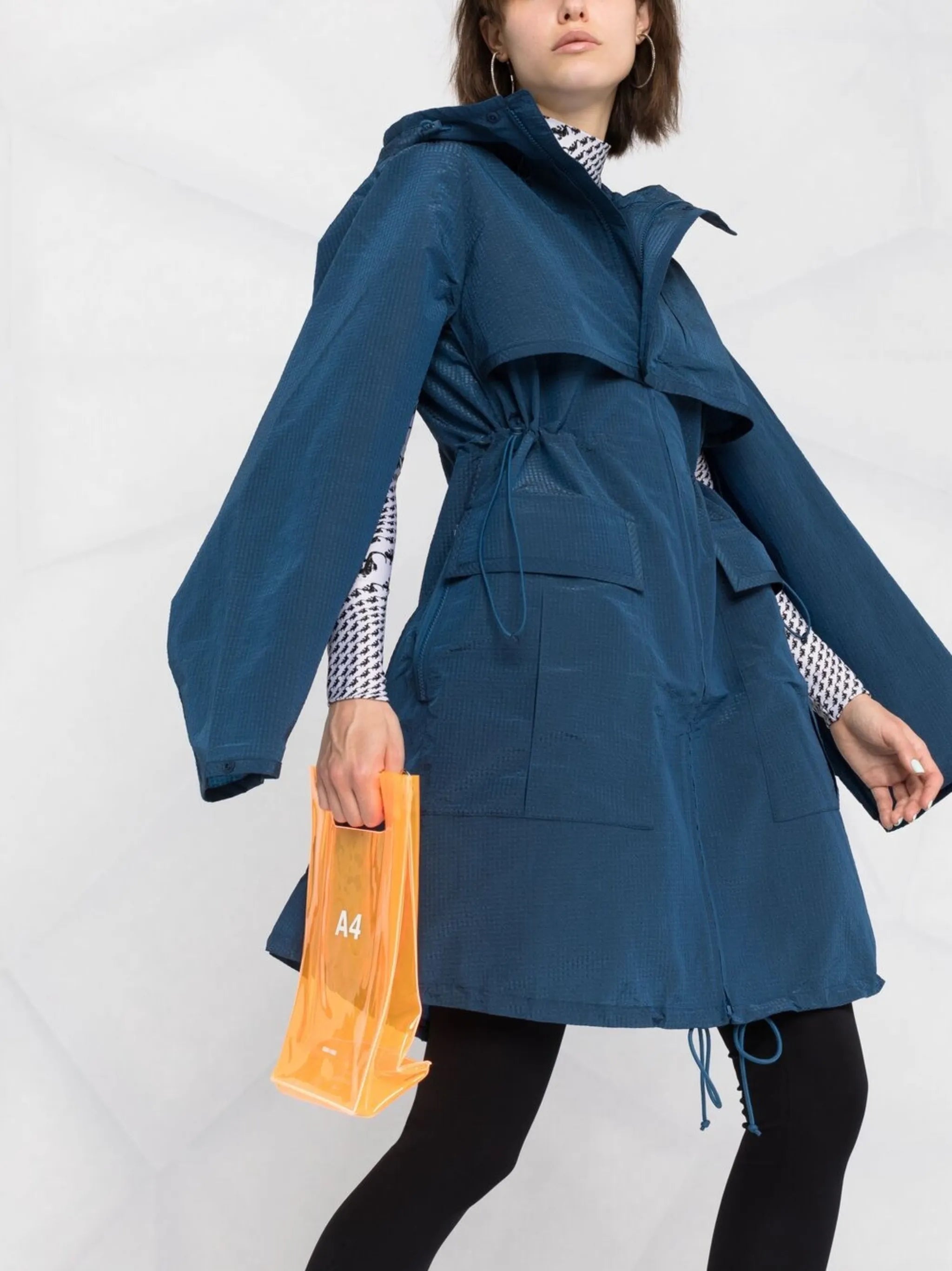 CH2 sporty seersucker hooded parka