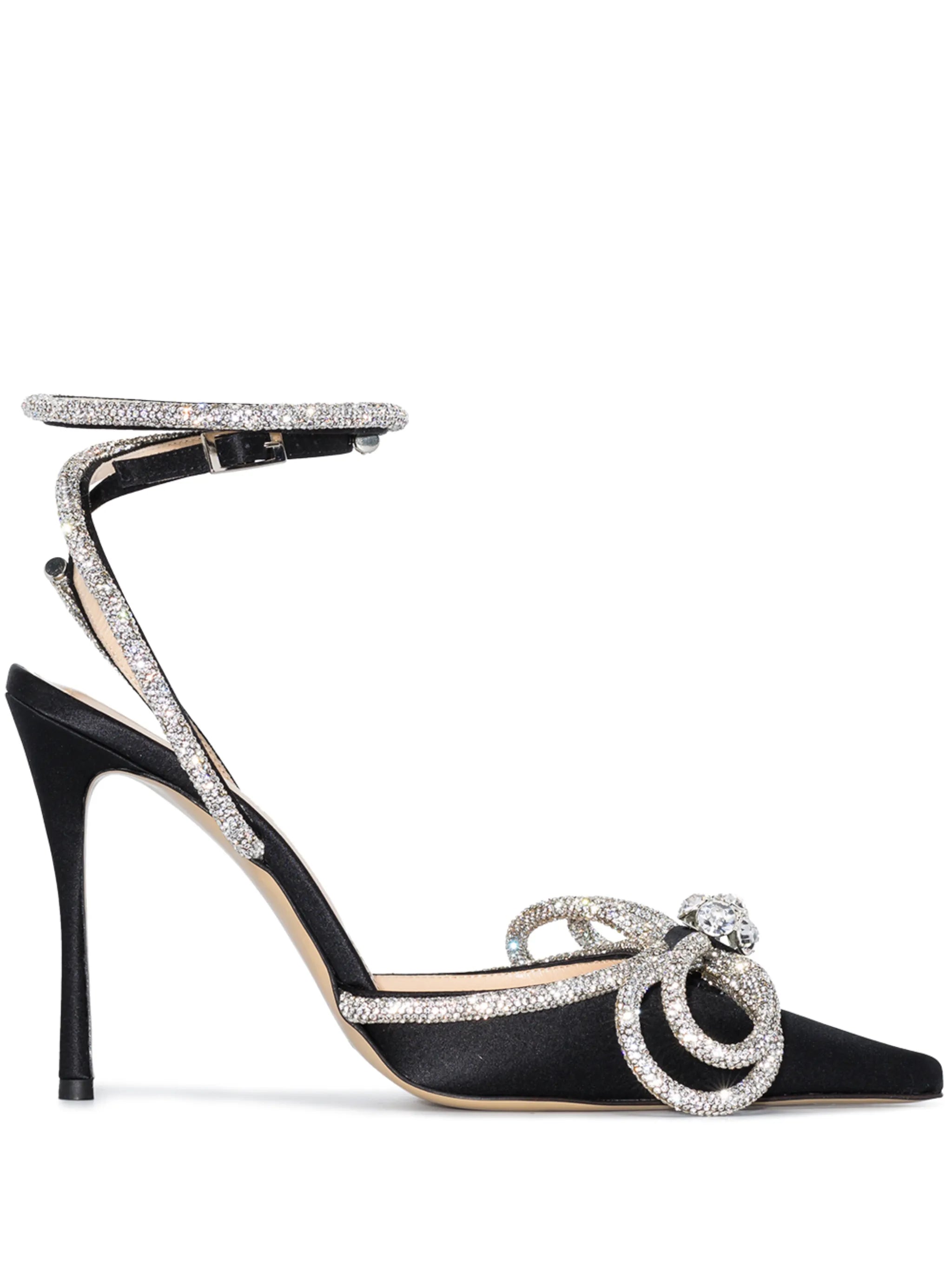 crystal bow 110mm pumps