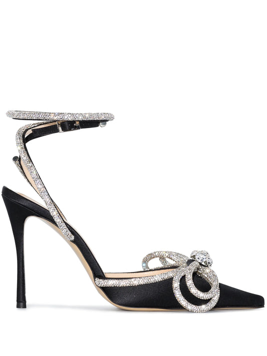 crystal bow 110mm pumps