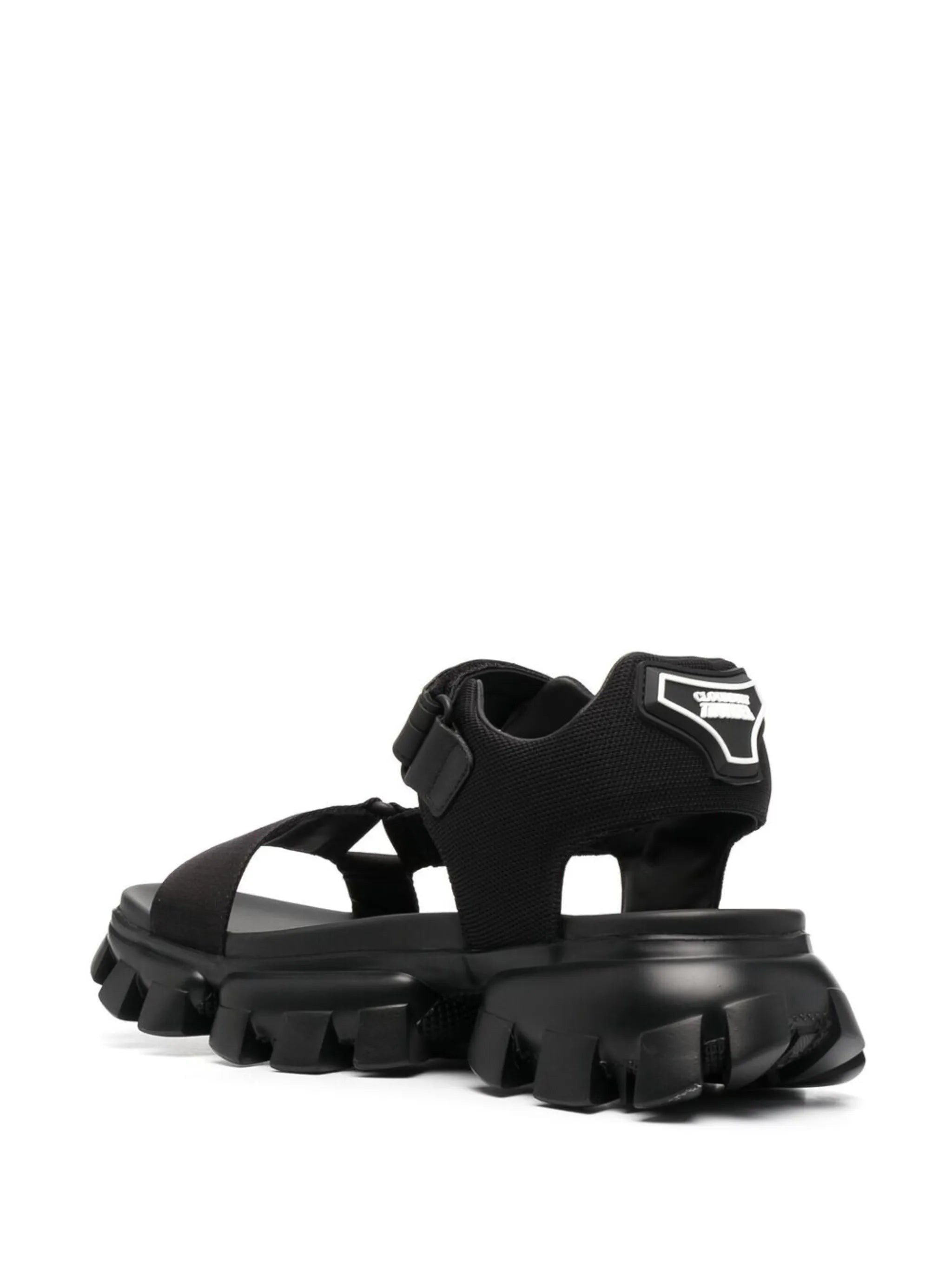 logo-print ridged-sole sandals