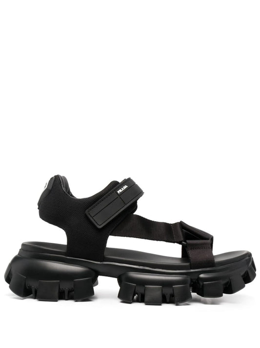 logo-print ridged-sole sandals