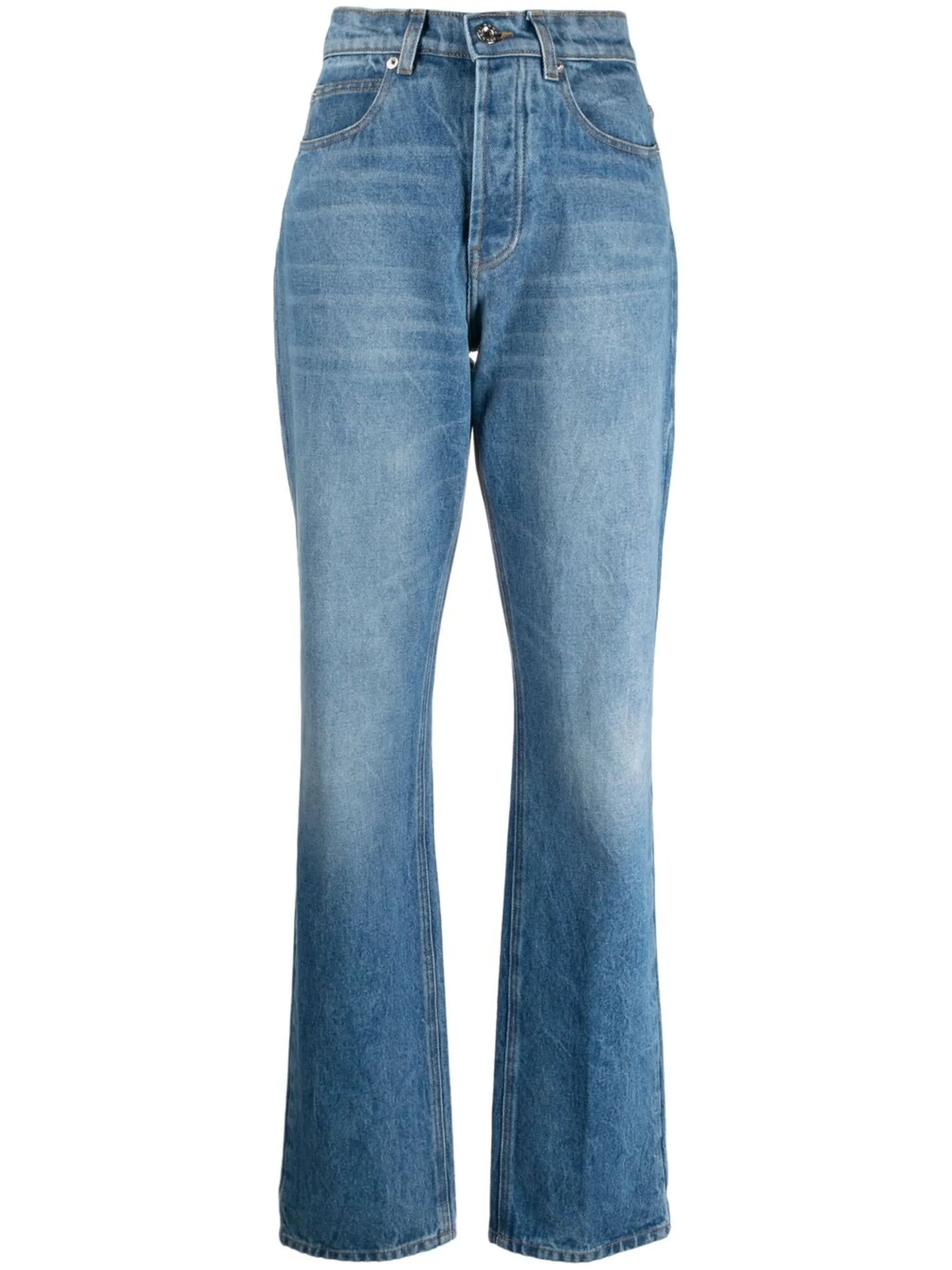 high-waist missing pocket jeans