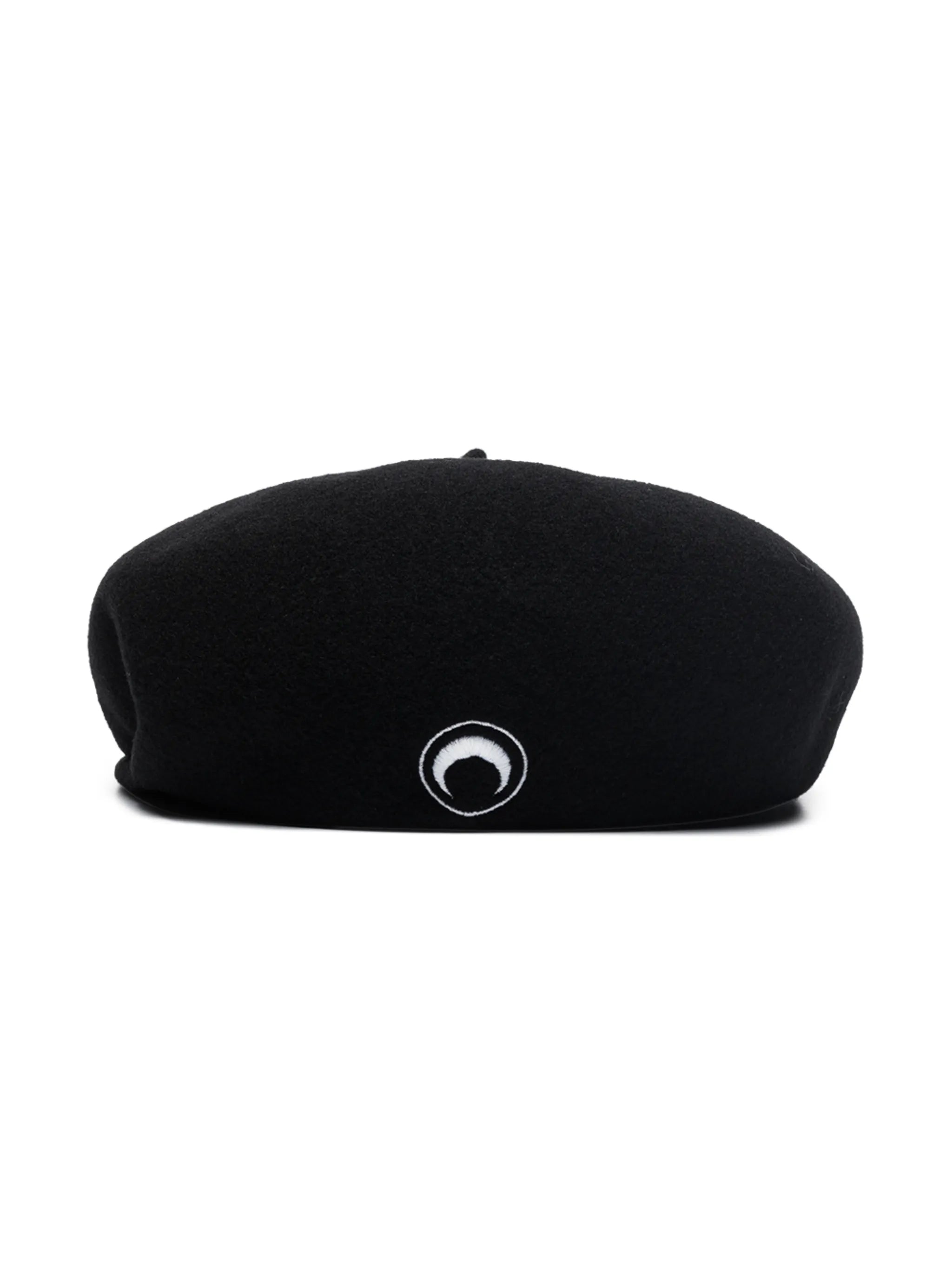 logo-embroidered wool beret