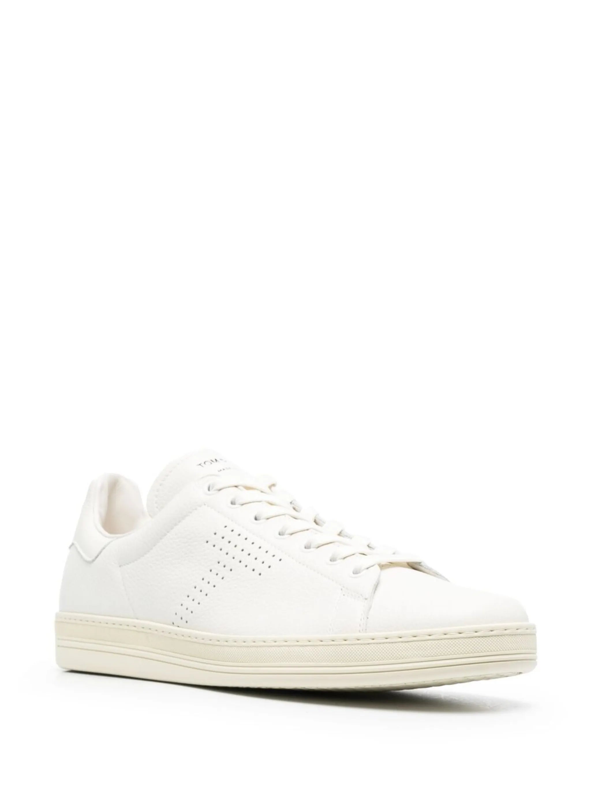 punch-hole detail lace-up sneakers