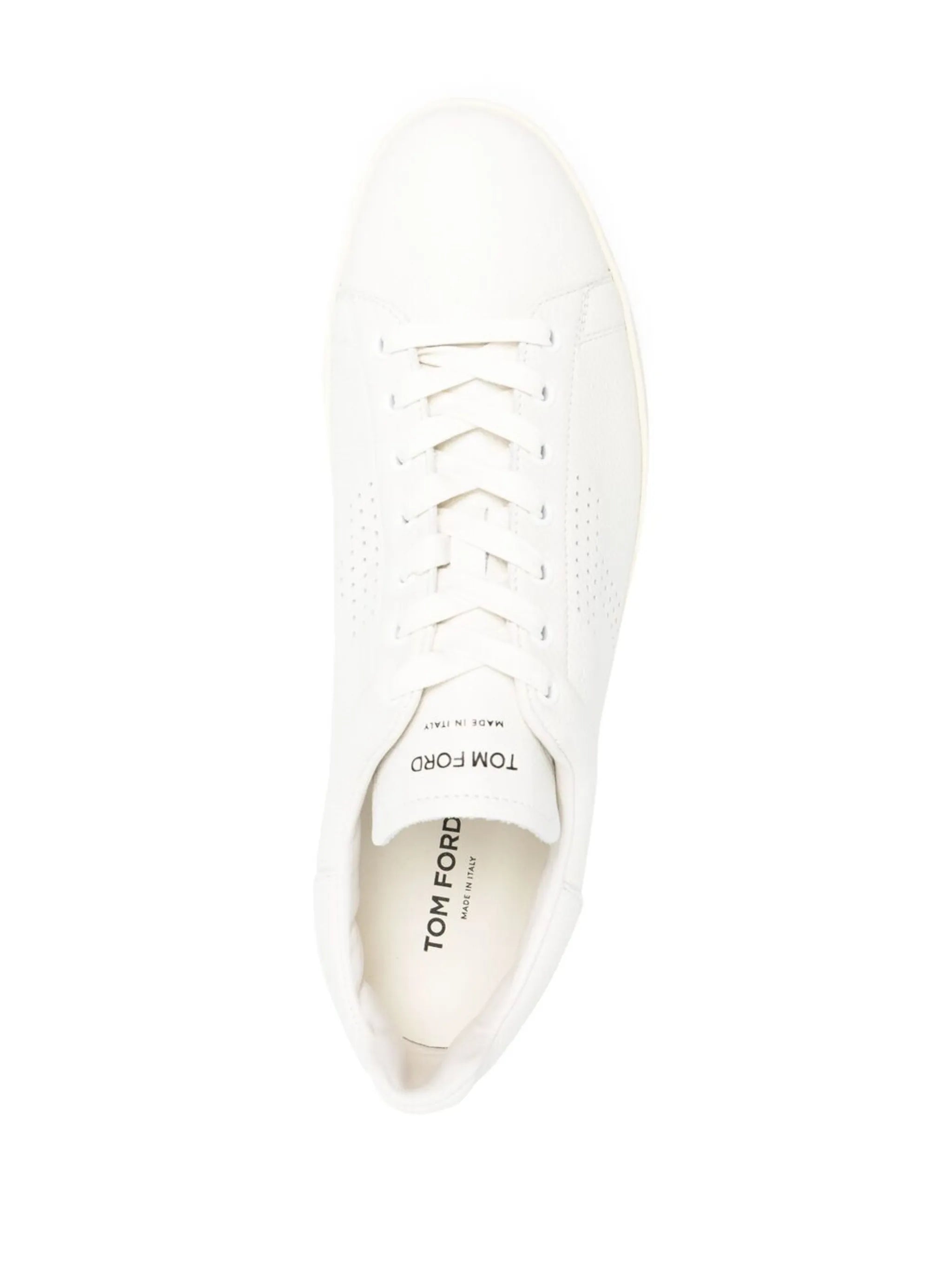 punch-hole detail lace-up sneakers