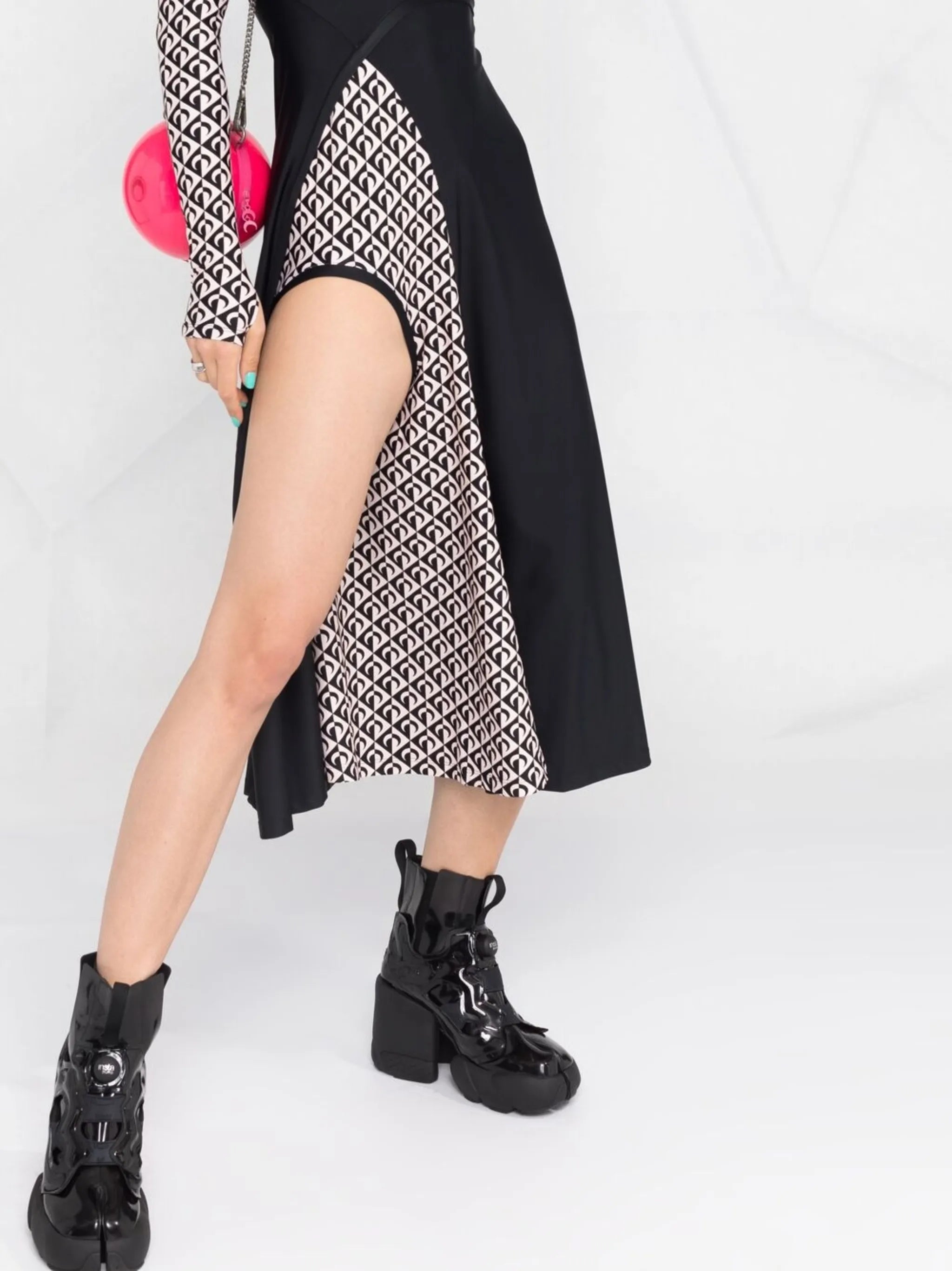 patchwork cut-out dress