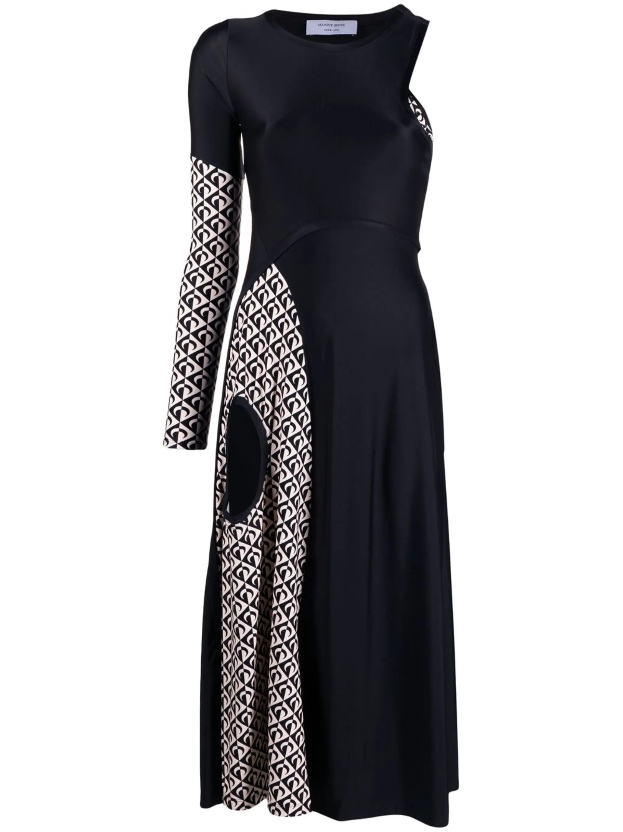 patchwork cut-out dress
