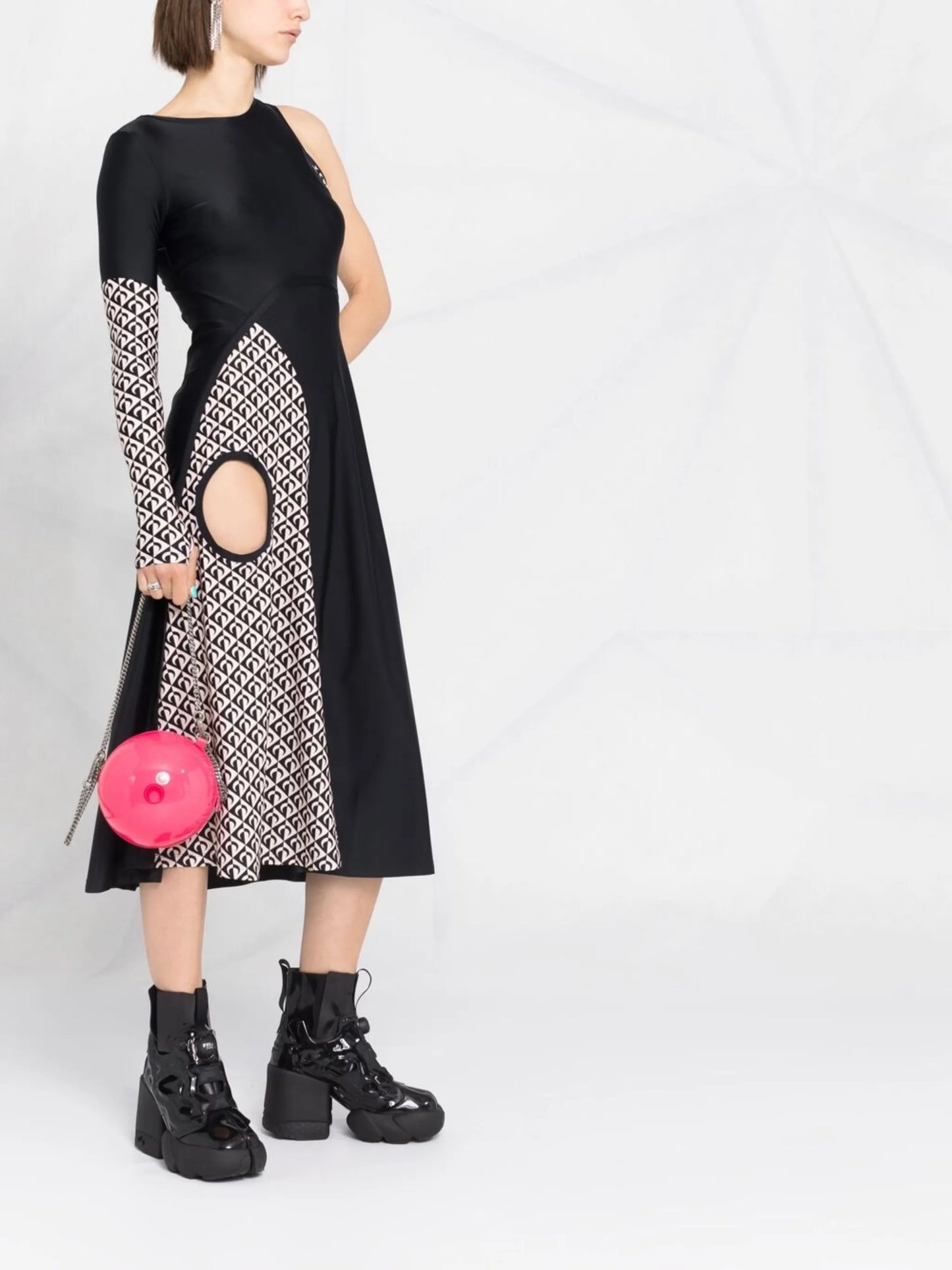 patchwork cut-out dress