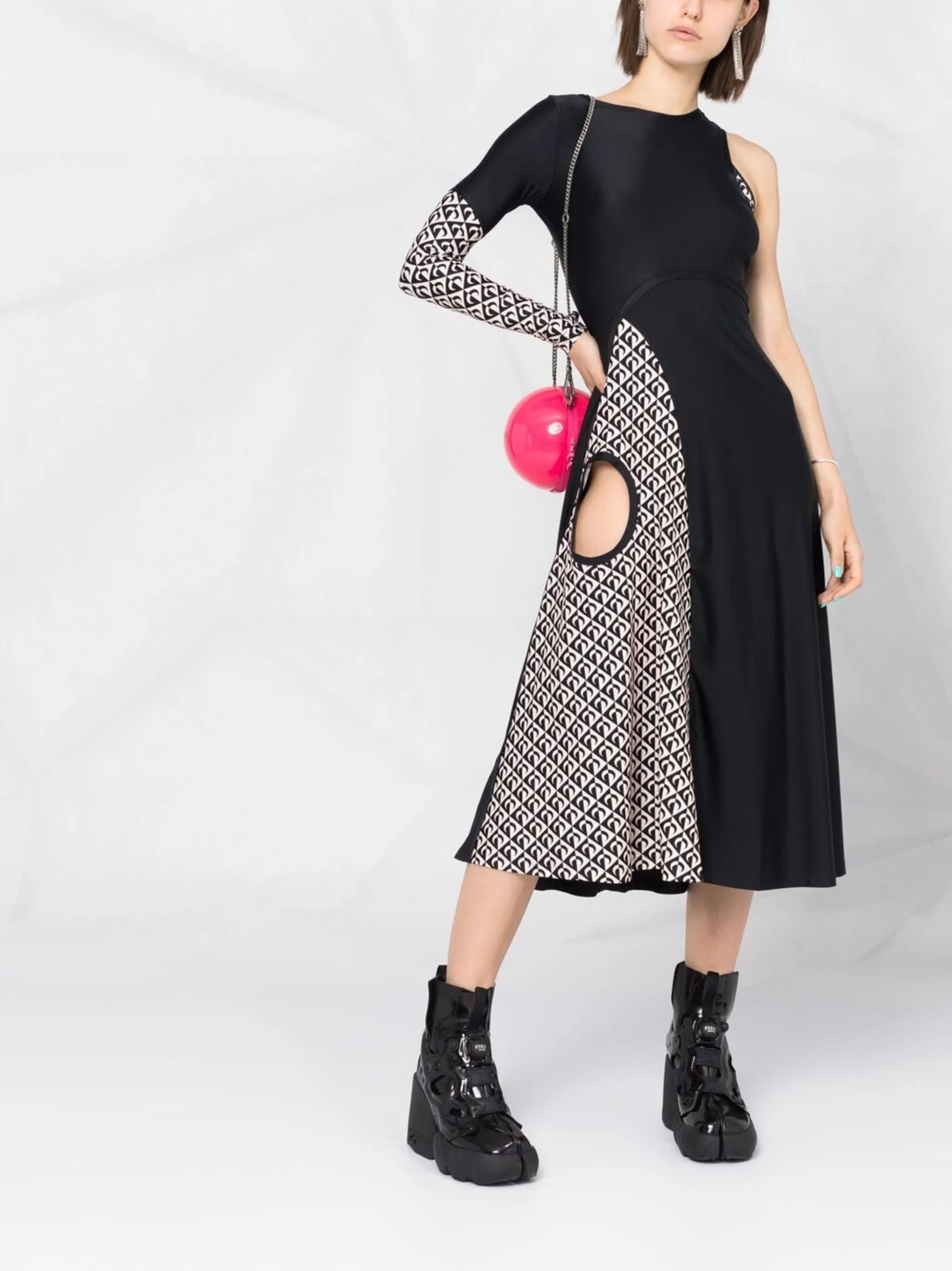 patchwork cut-out dress