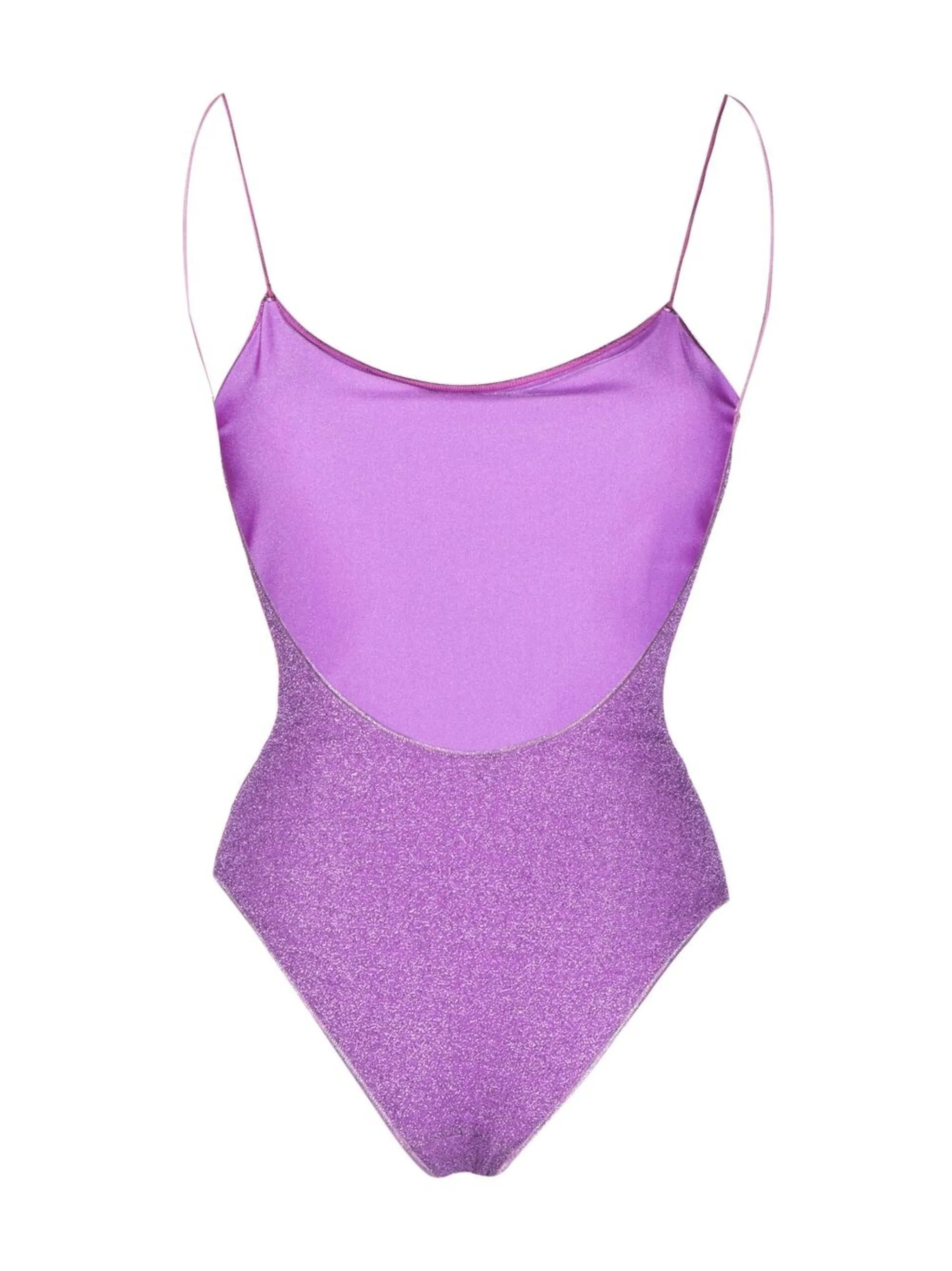 Lumiere open-back glitter swimsuit