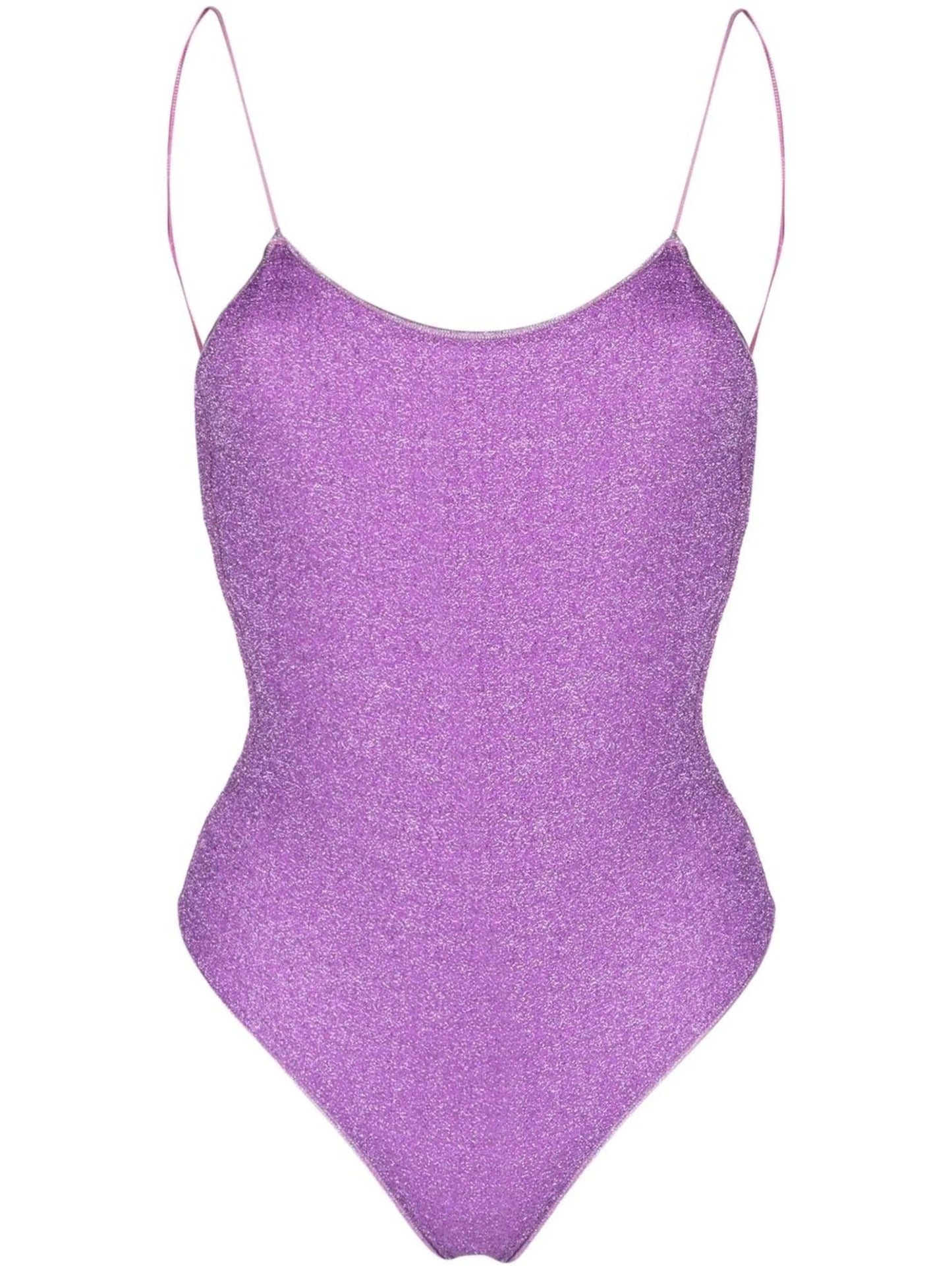 Lumiere open-back glitter swimsuit
