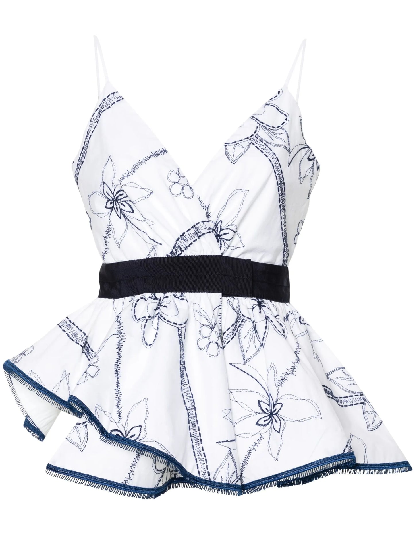 Leila flora- embroidered top