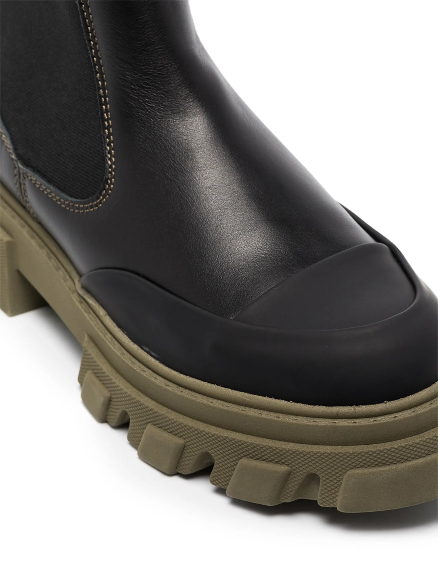 chunky calf-length boots