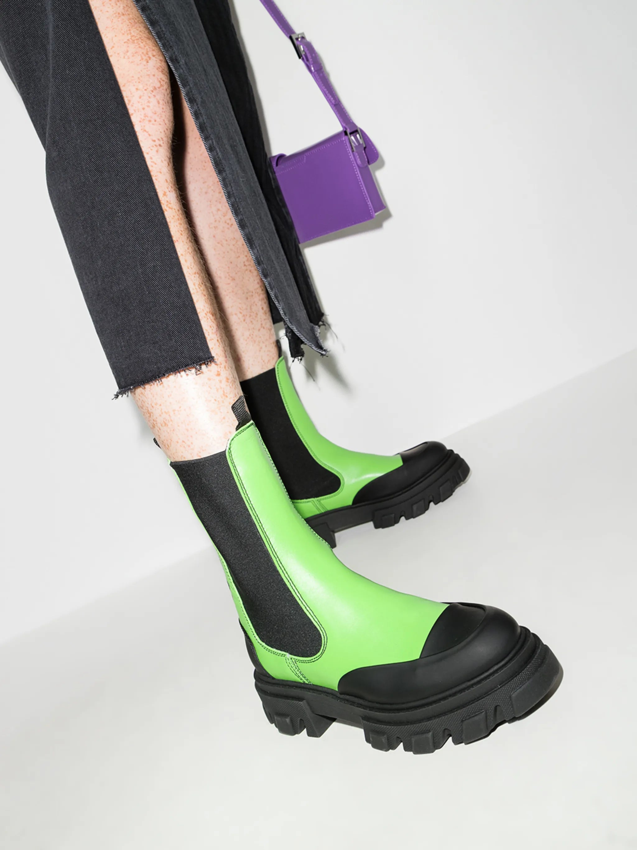 chunky-sole ankle boots