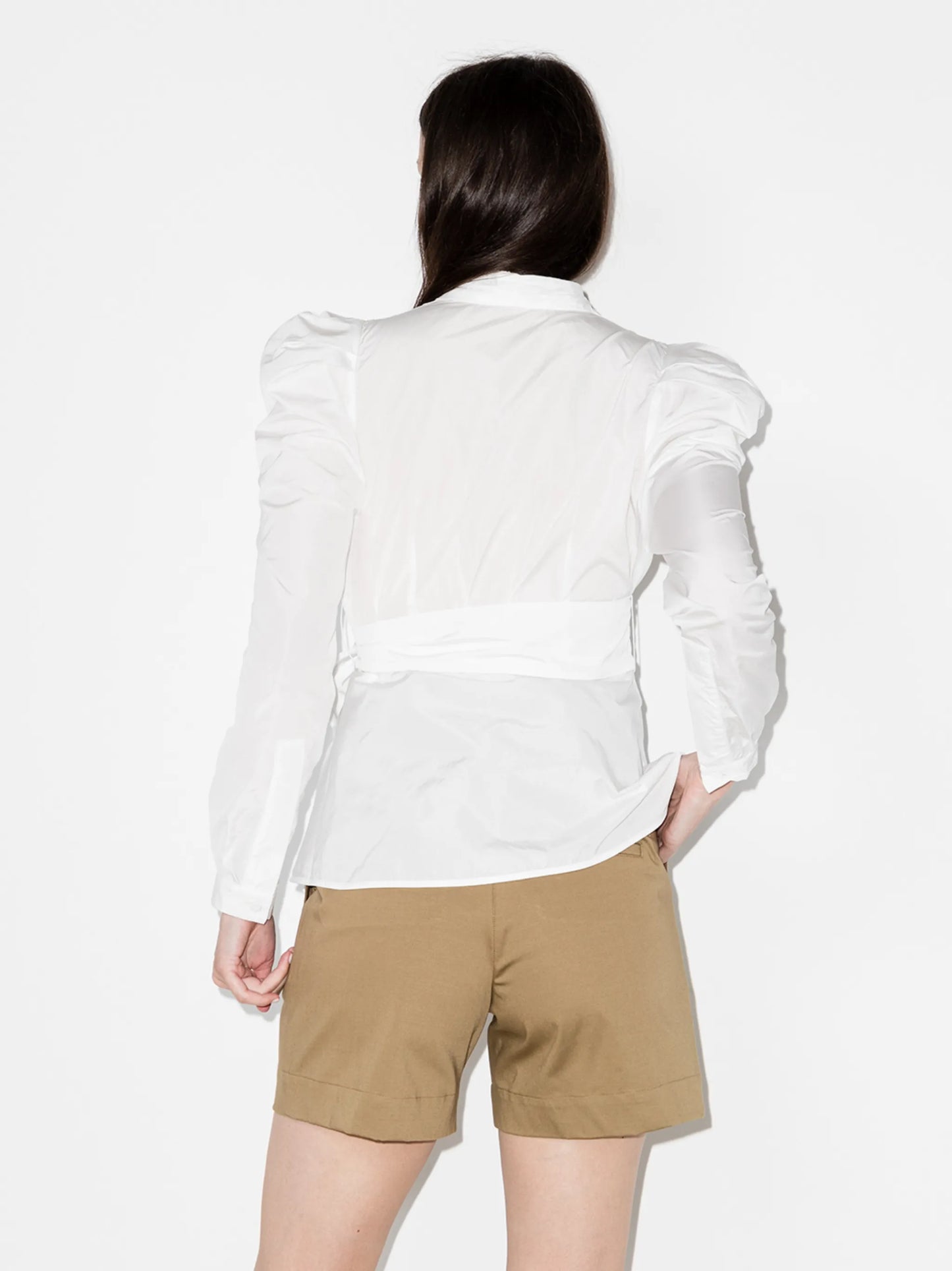 Agnes ruched wrap shirt