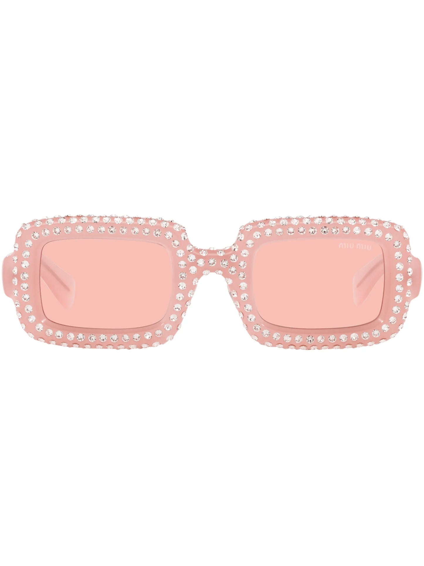 crystal-embellished rectangle-frame sunglasses