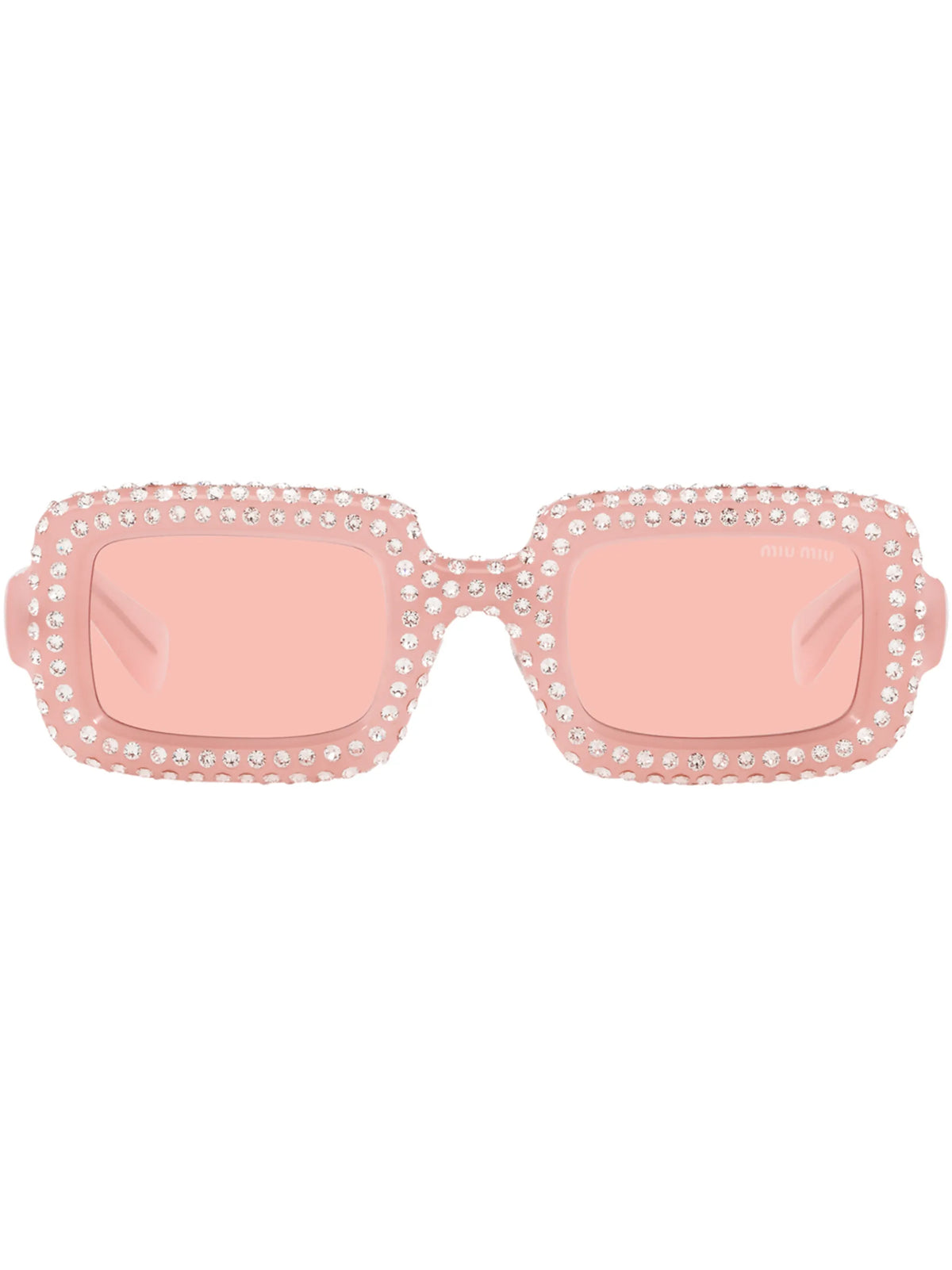 crystal-embellished rectangle-frame sunglasses