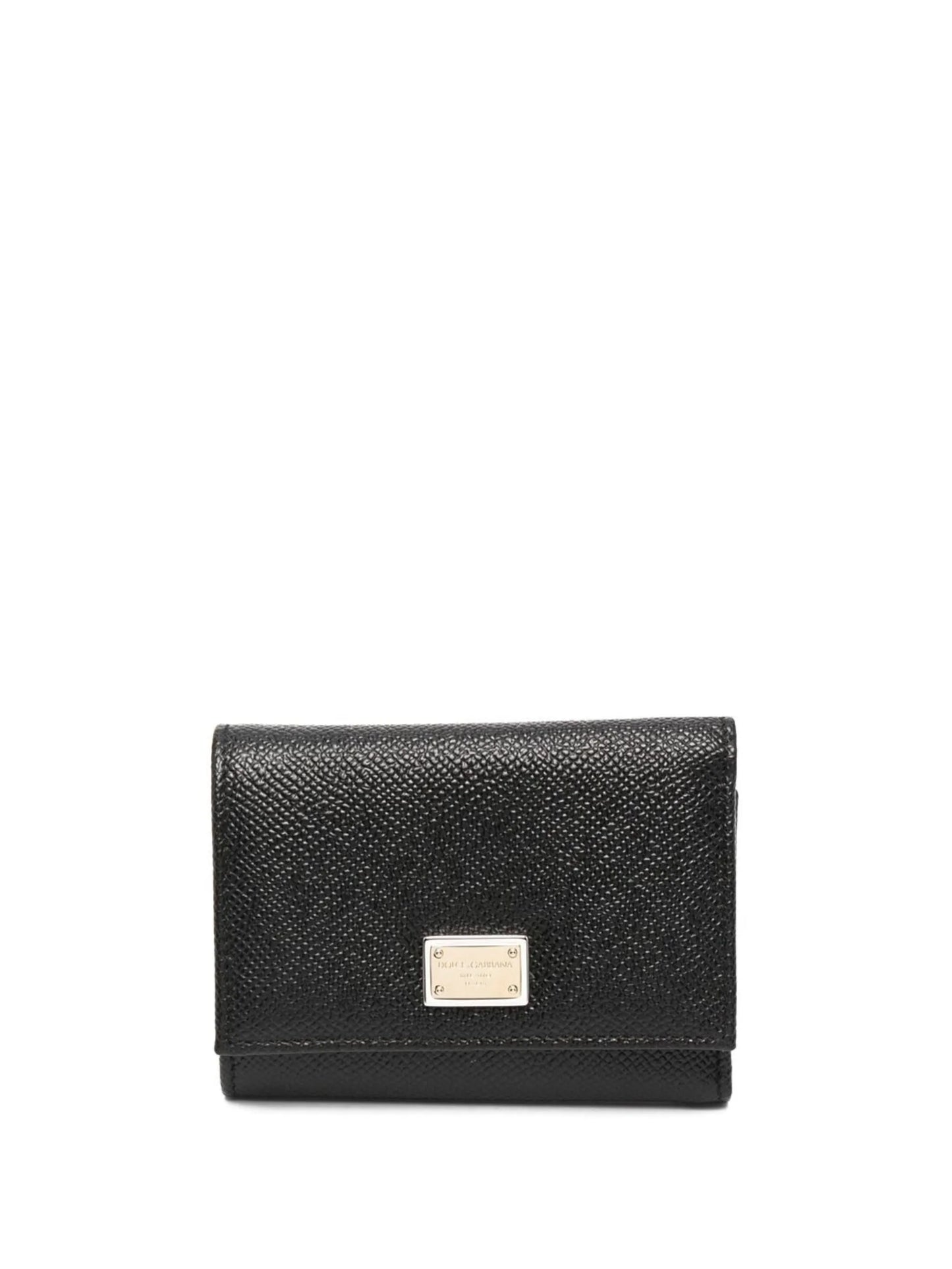 logo plaque tri-fold wallet