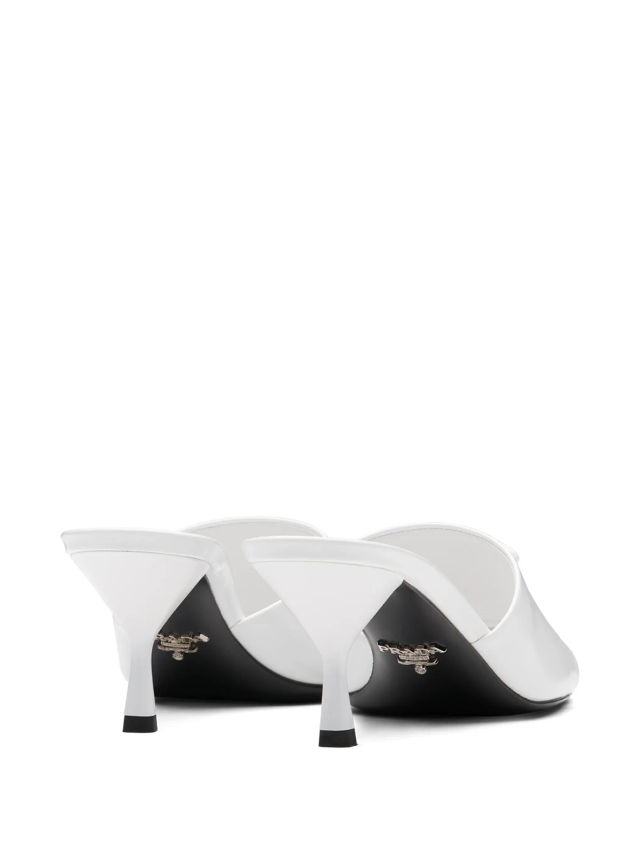 triangle logo mid-heel sandals