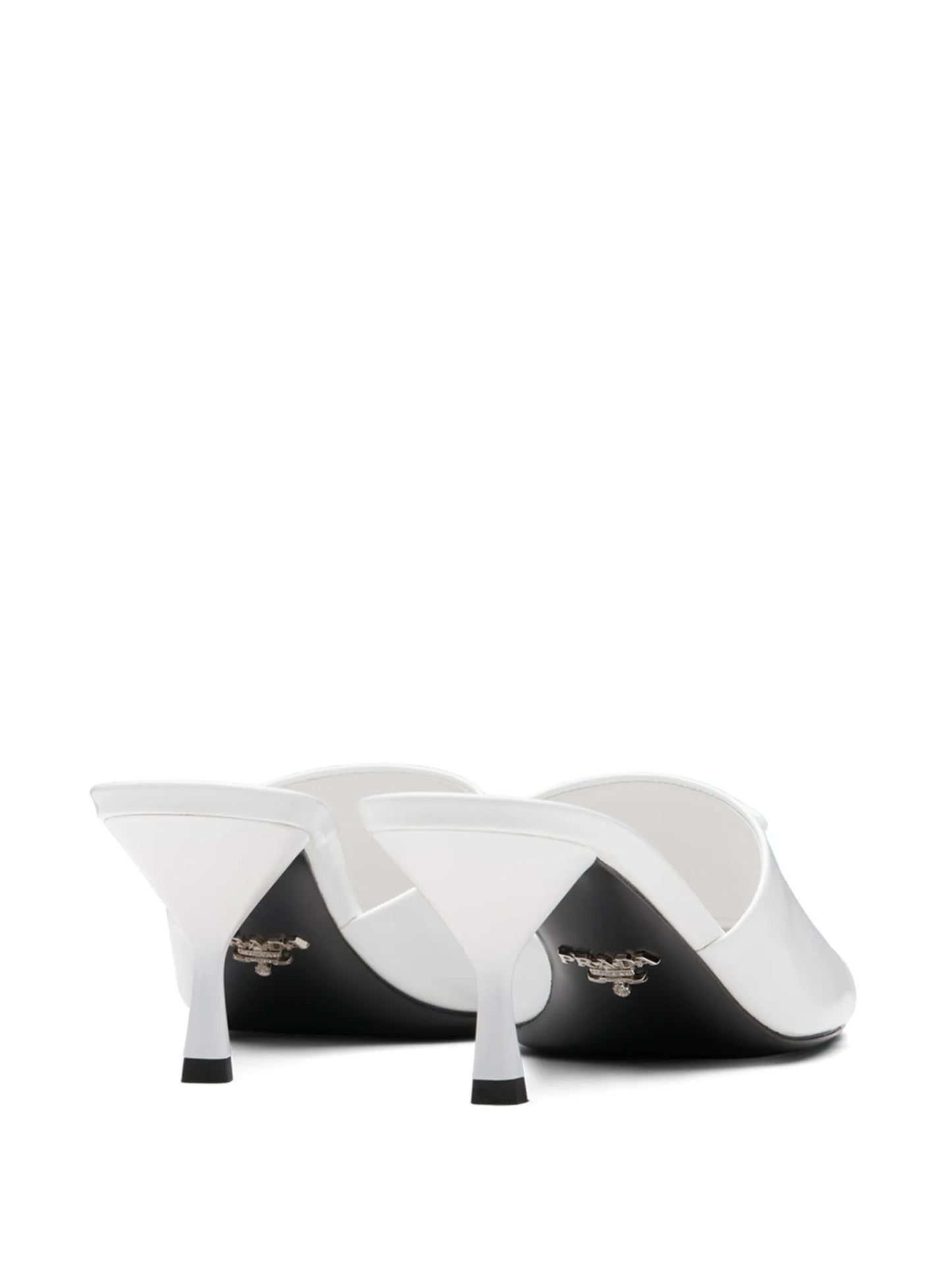 triangle logo mid-heel sandals