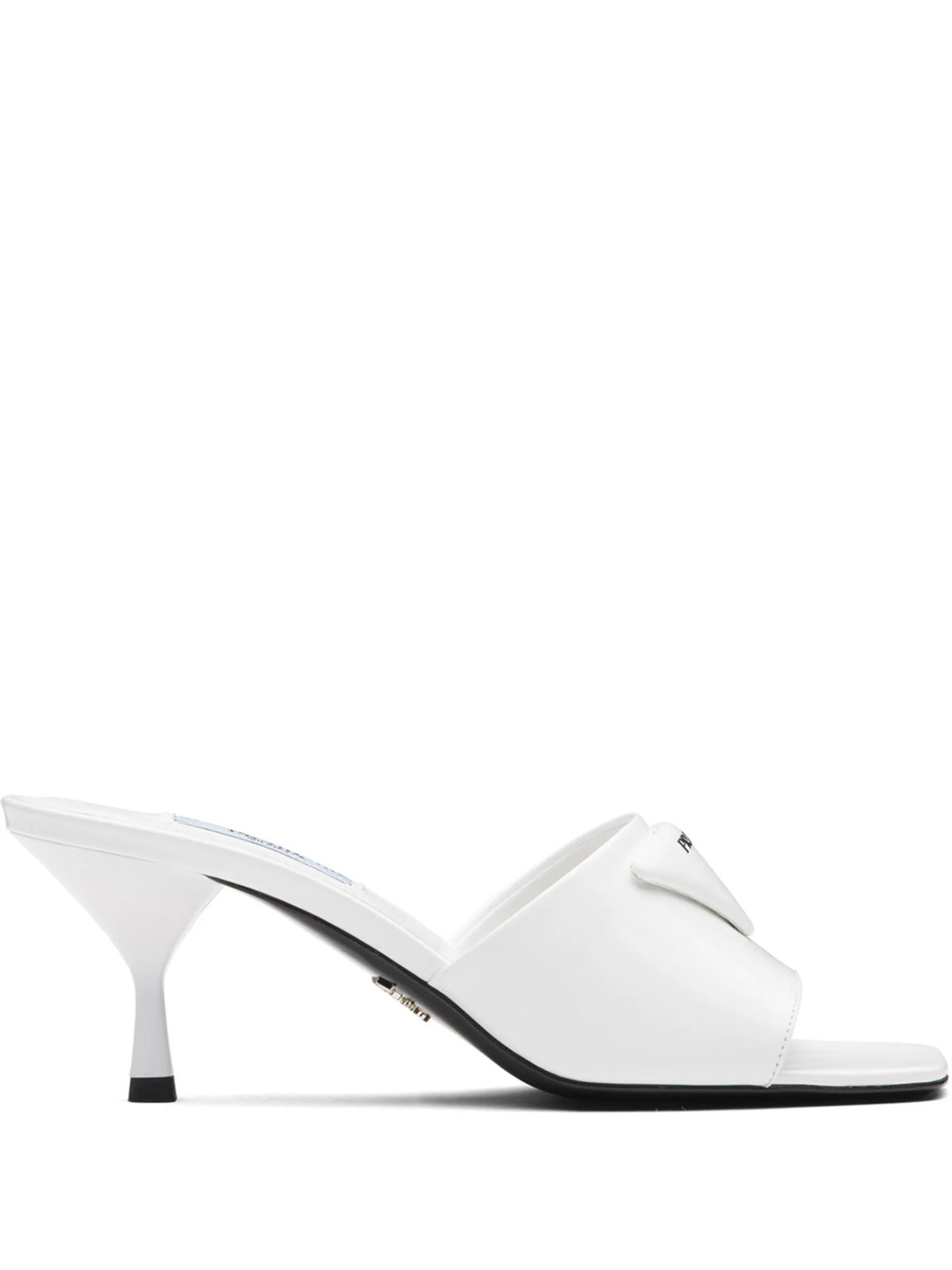 triangle logo mid-heel sandals