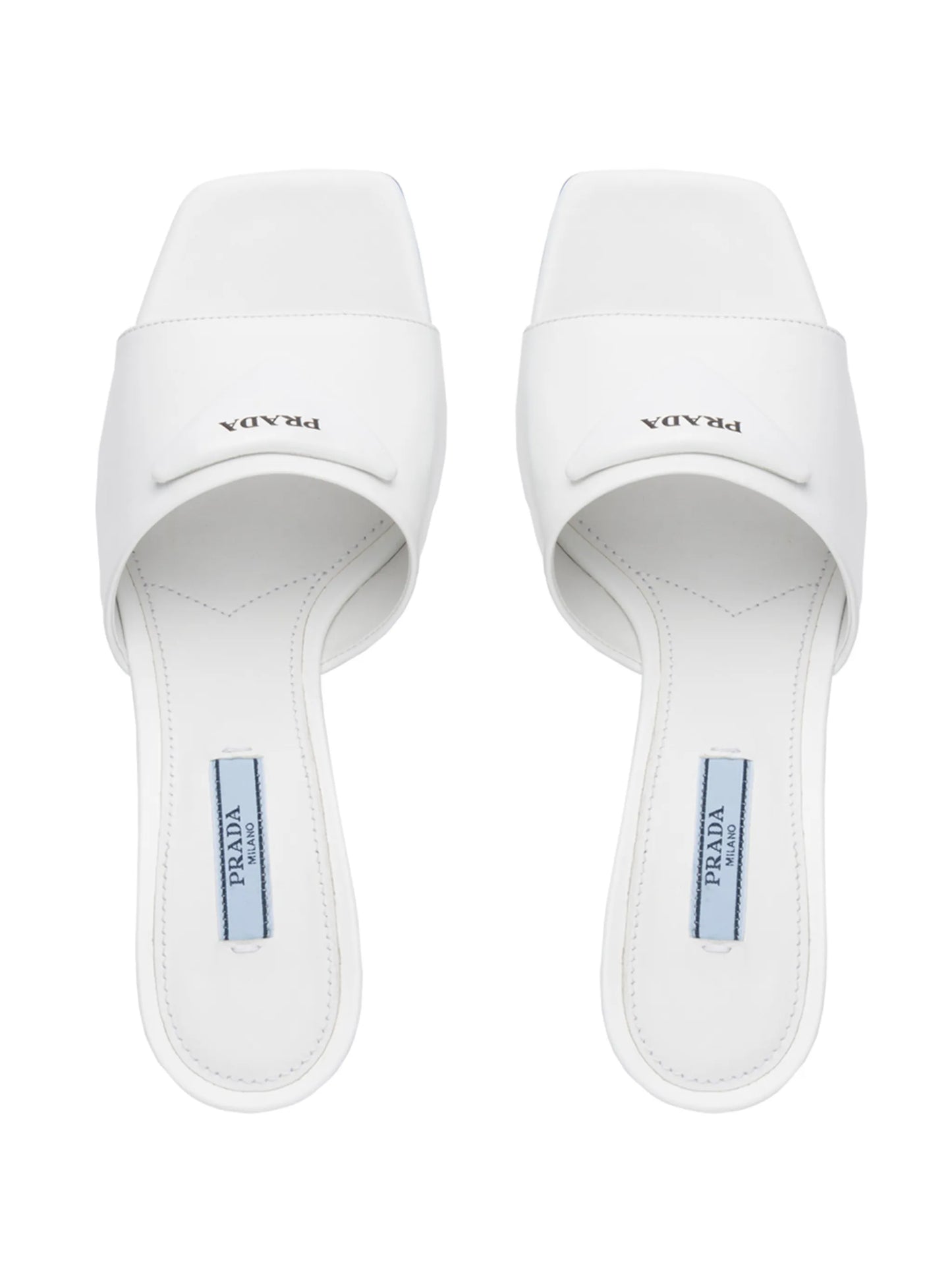 triangle logo mid-heel sandals