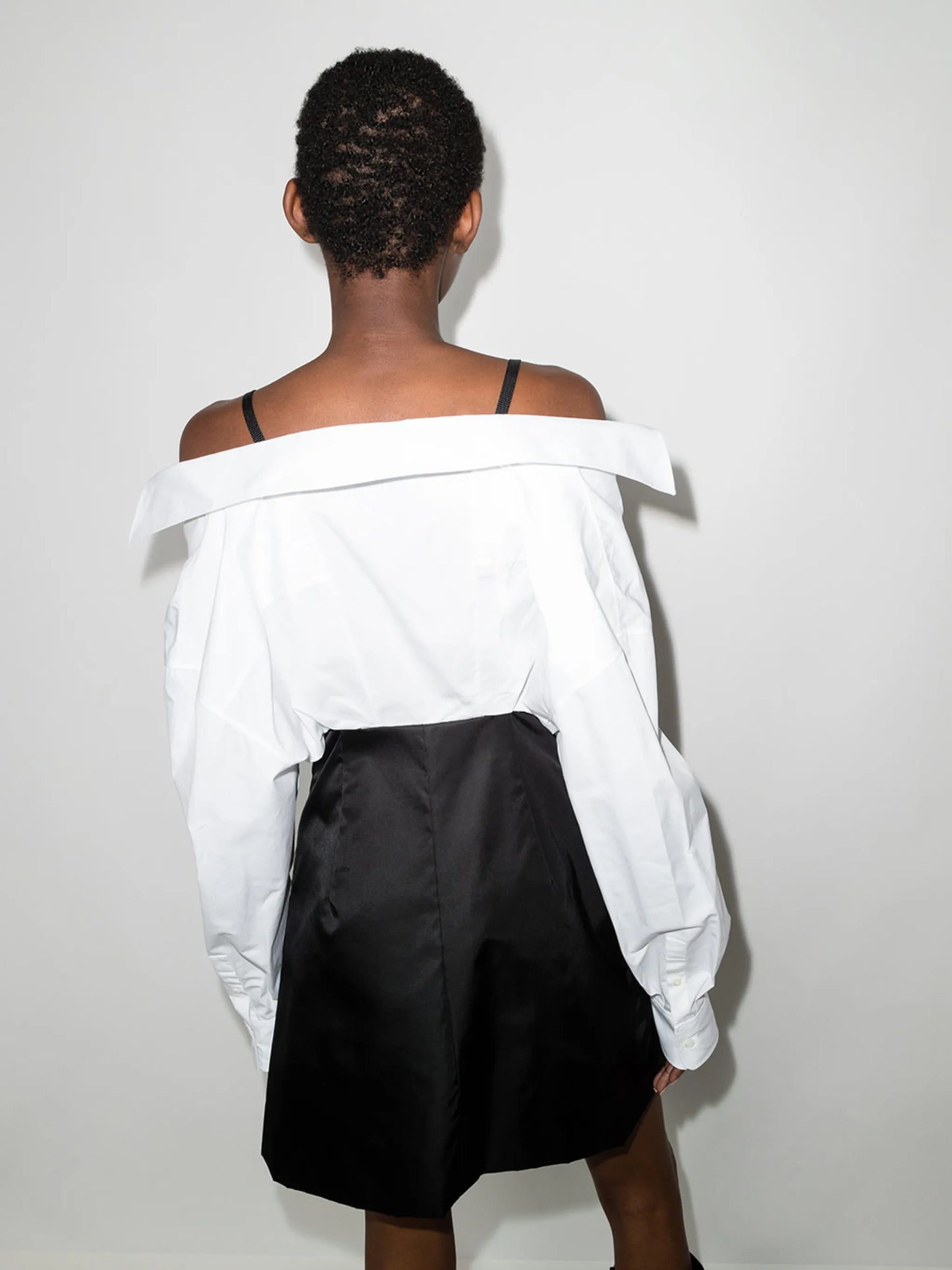 panelled V-neck dress
