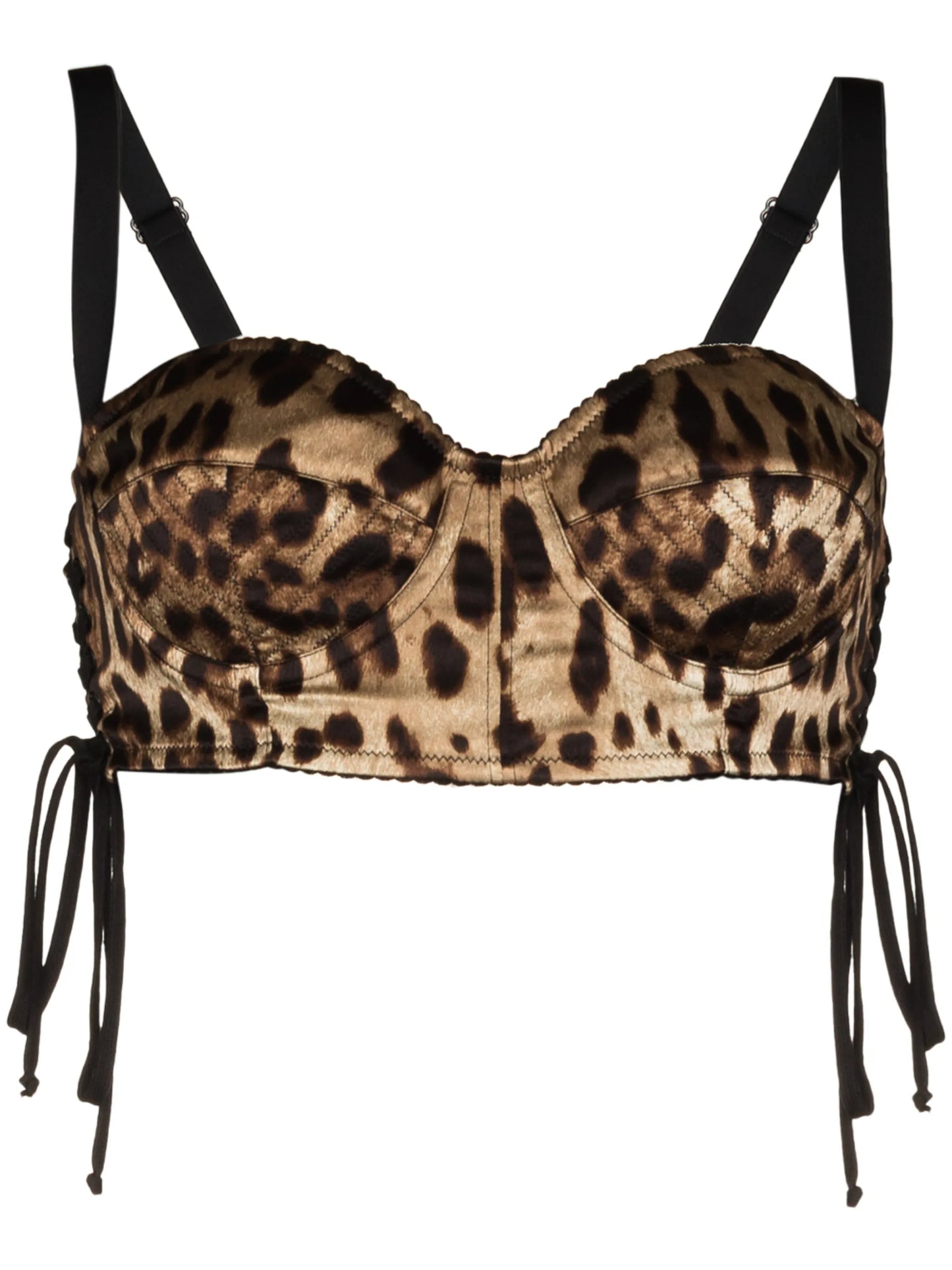 leopard print satin bralette