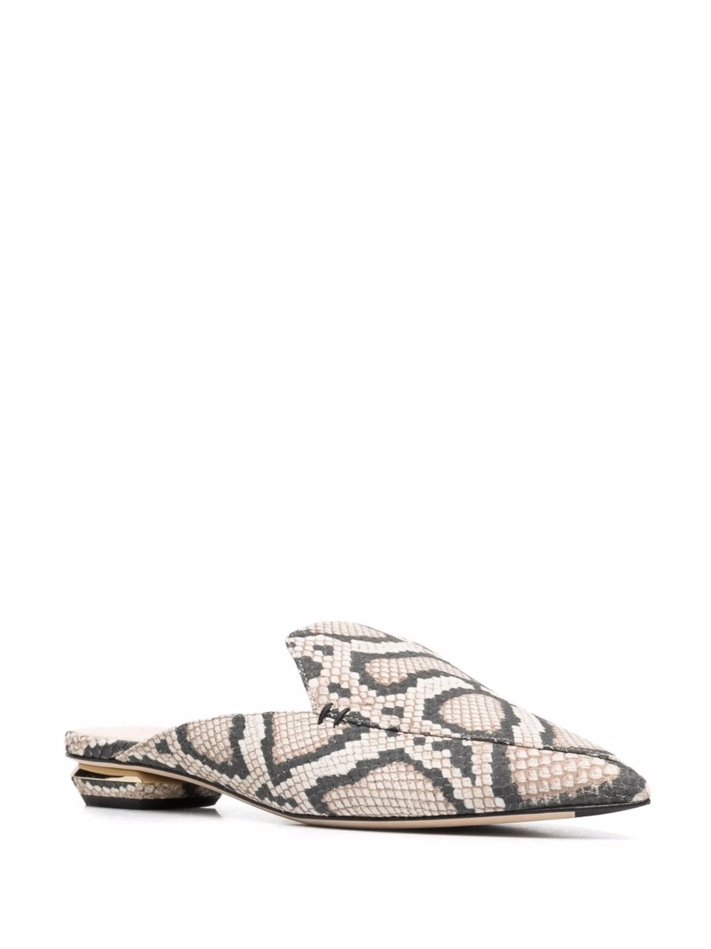 BEYA 18mm snake print mules