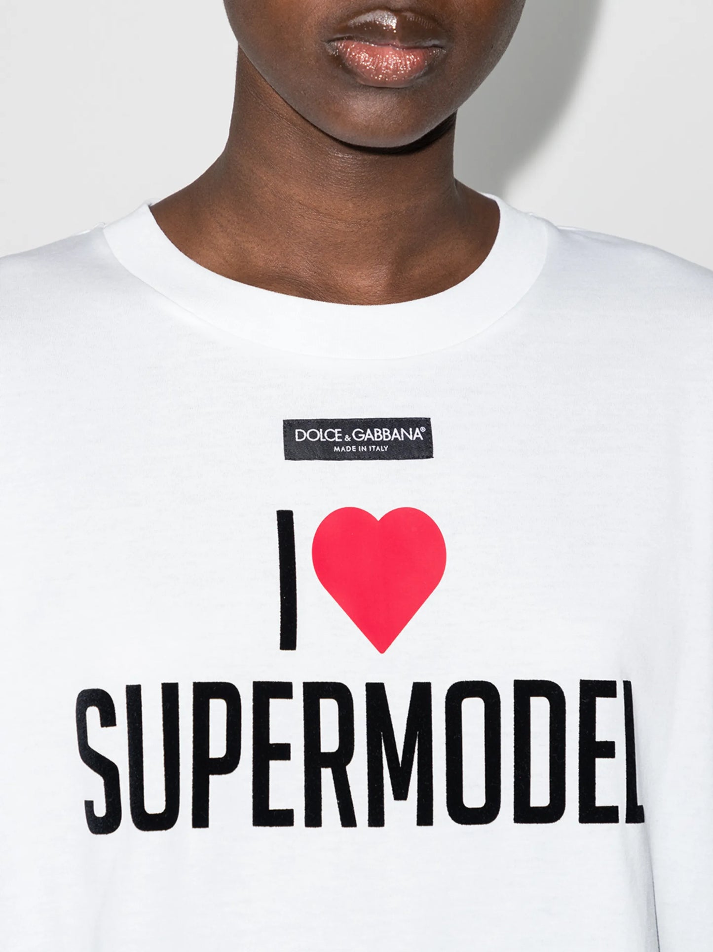 Supermodel print oversized T-shirt