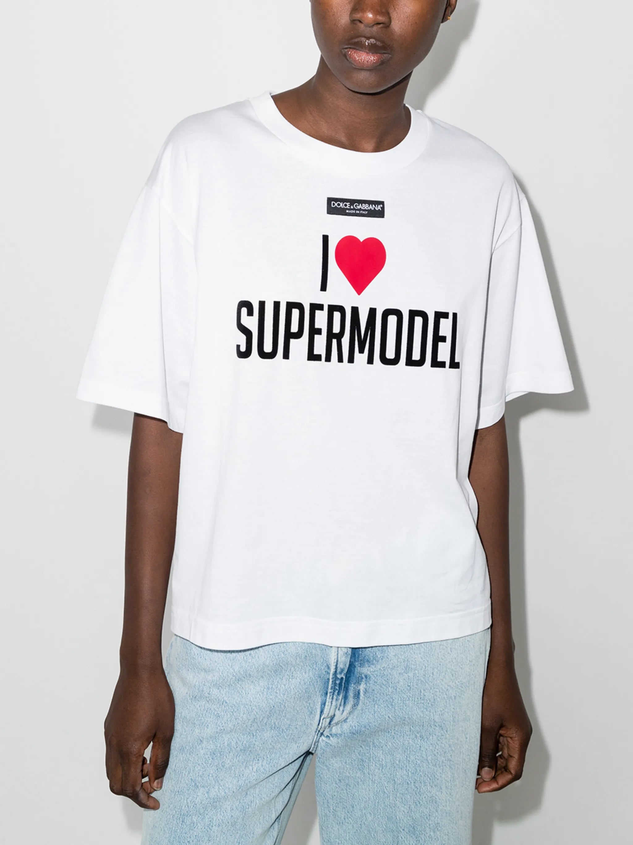 Supermodel print oversized T-shirt