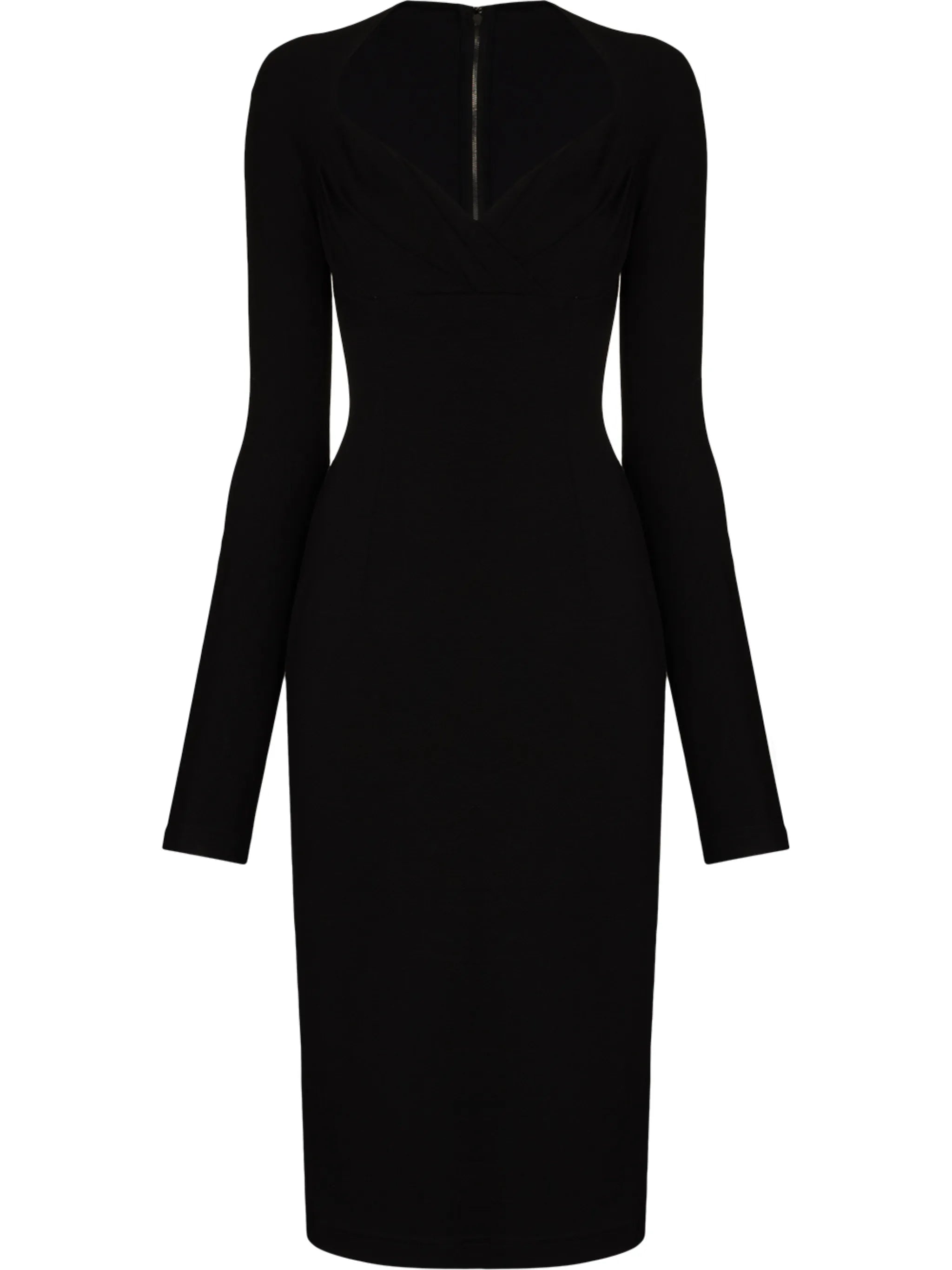sweetheart-neck midi dress