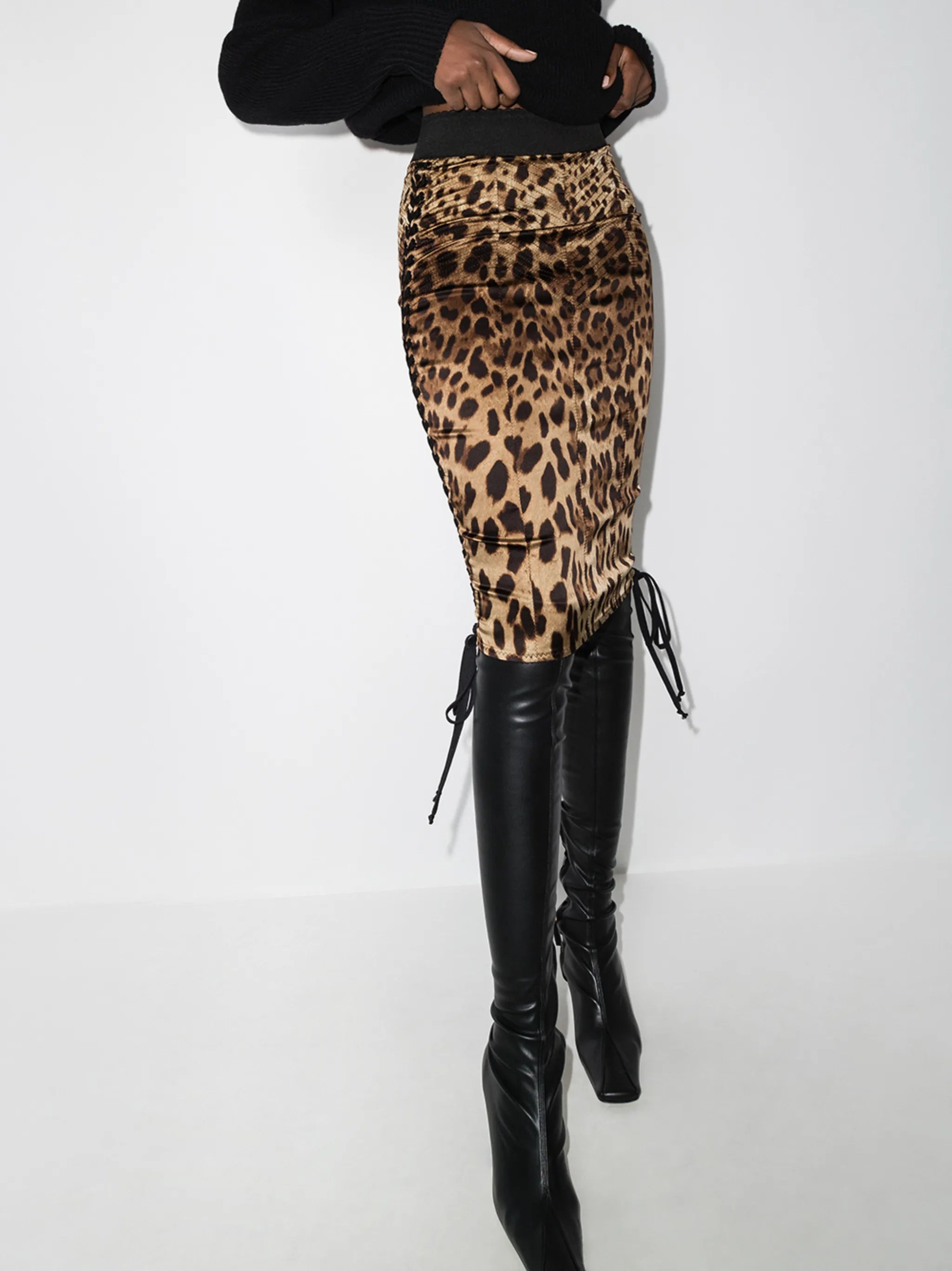 leopard print pencil skirt