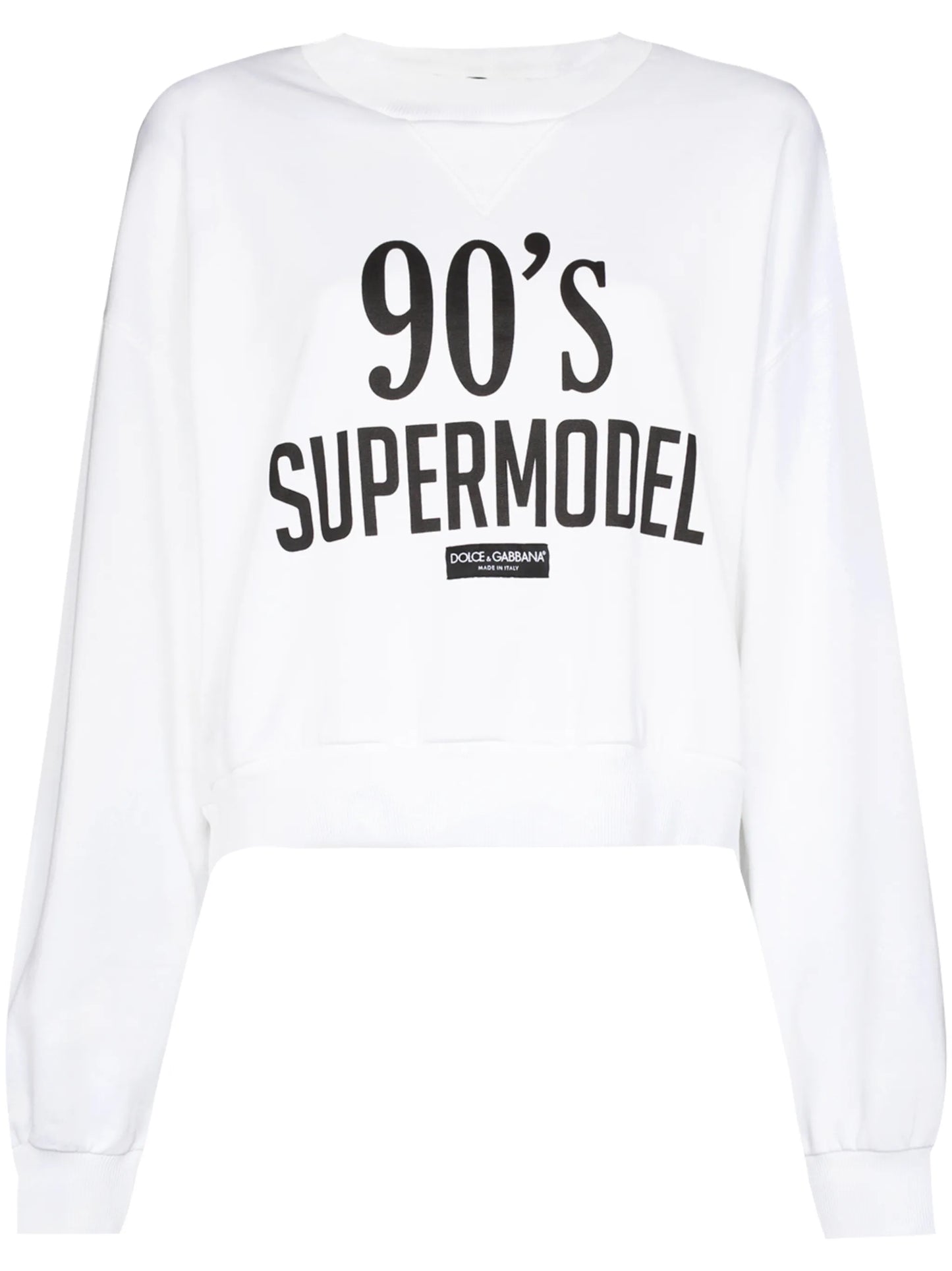 '90s Supermodel-print drop-shoulder sweatshirt