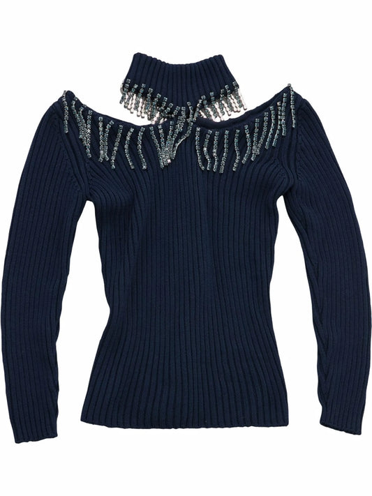 crystal-embellished jumper