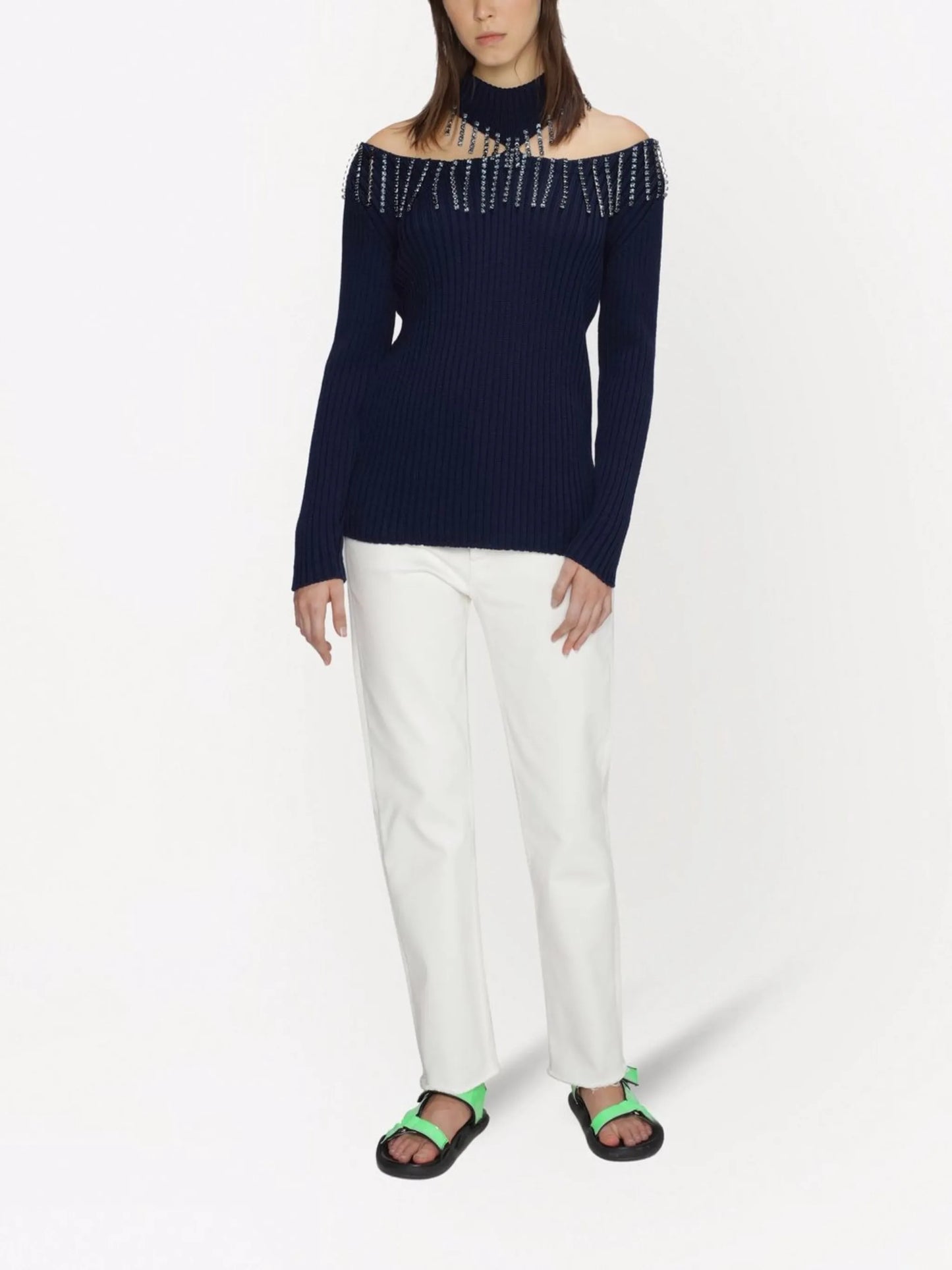 crystal-embellished jumper
