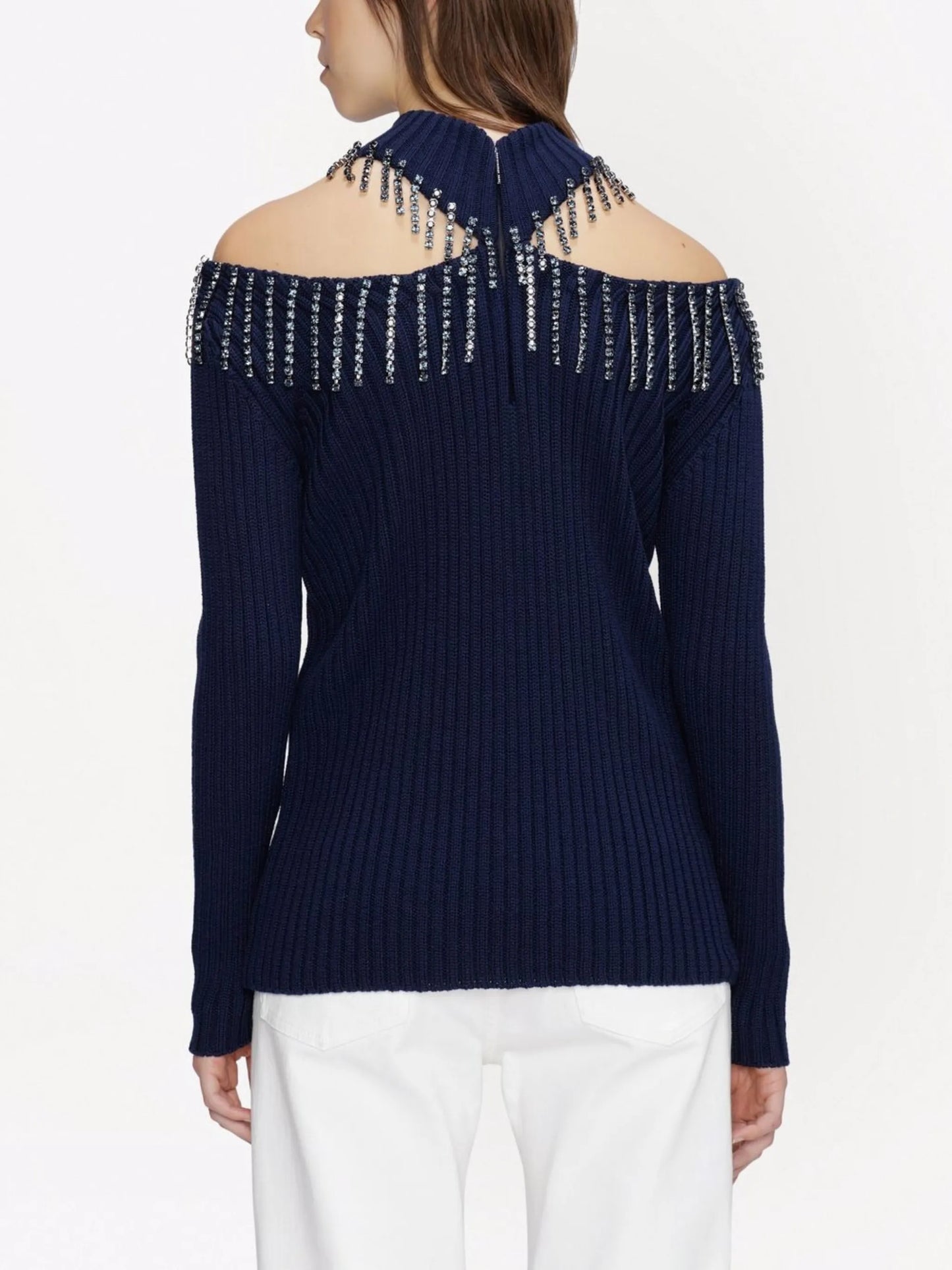 crystal-embellished jumper