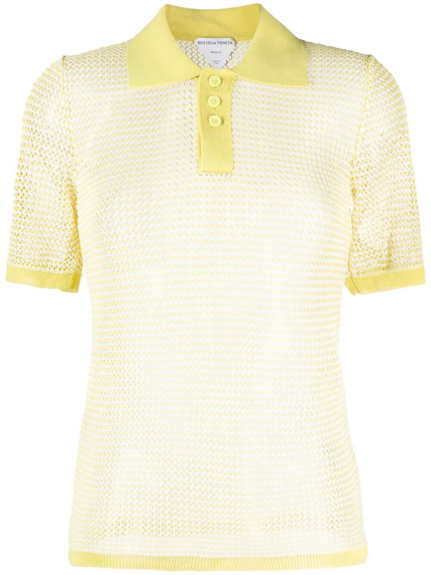 pointelle-knit polo shirt