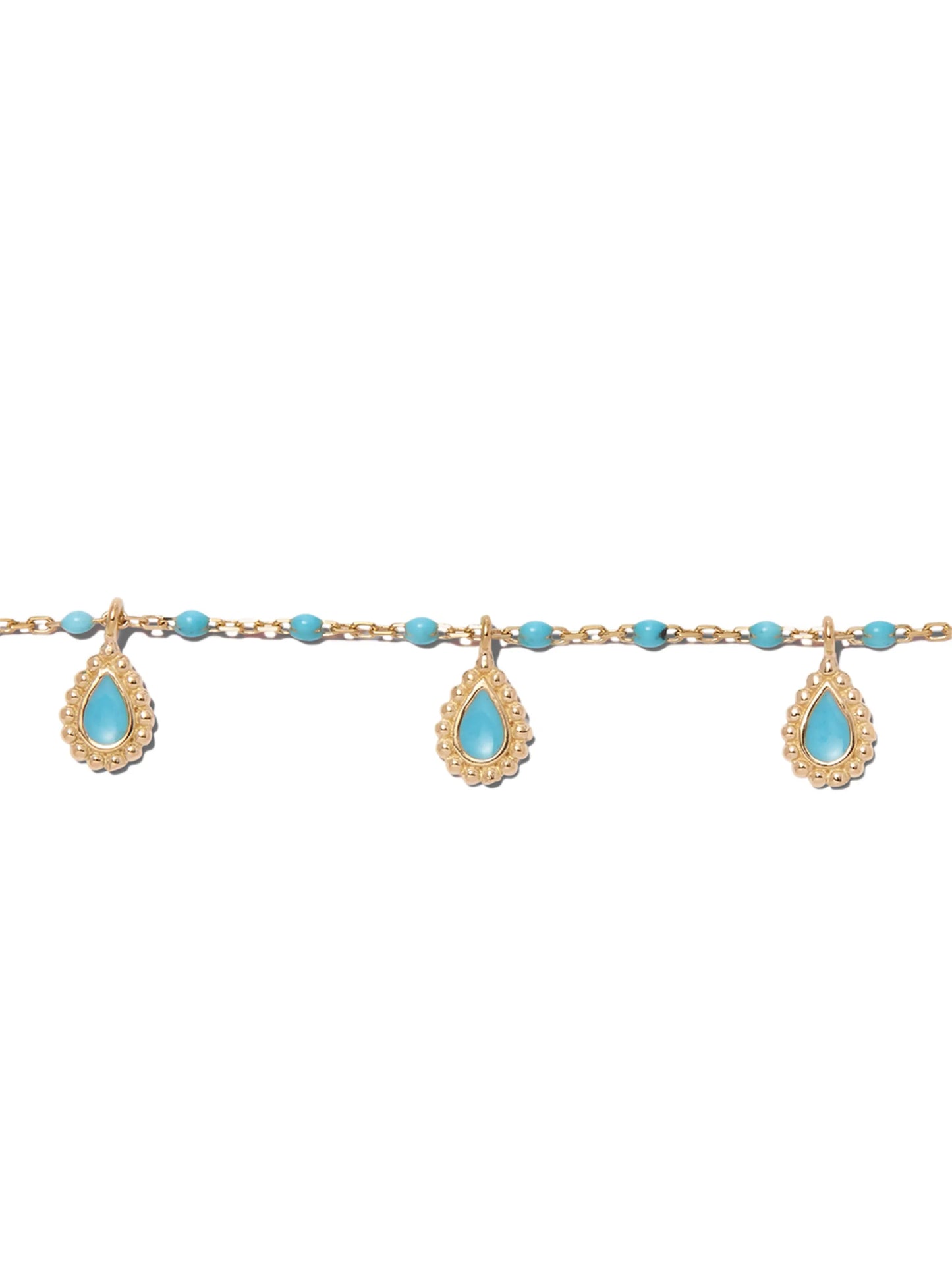 18kt yellow gold beaded necklace