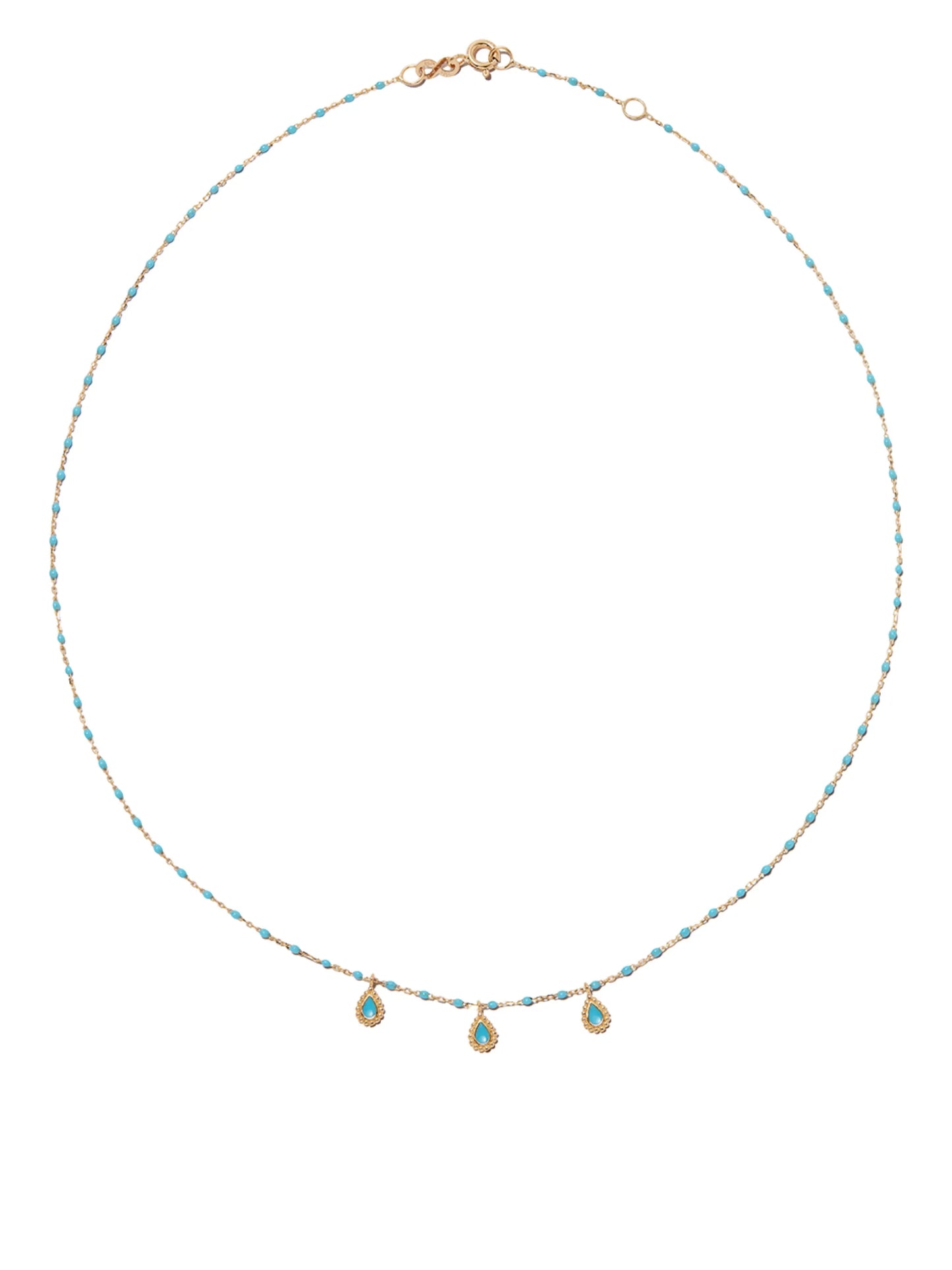 18kt yellow gold beaded necklace