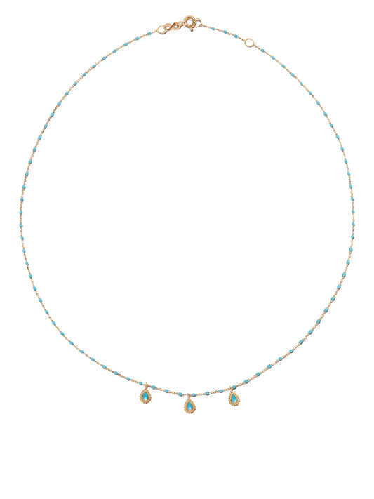 18kt yellow gold beaded necklace