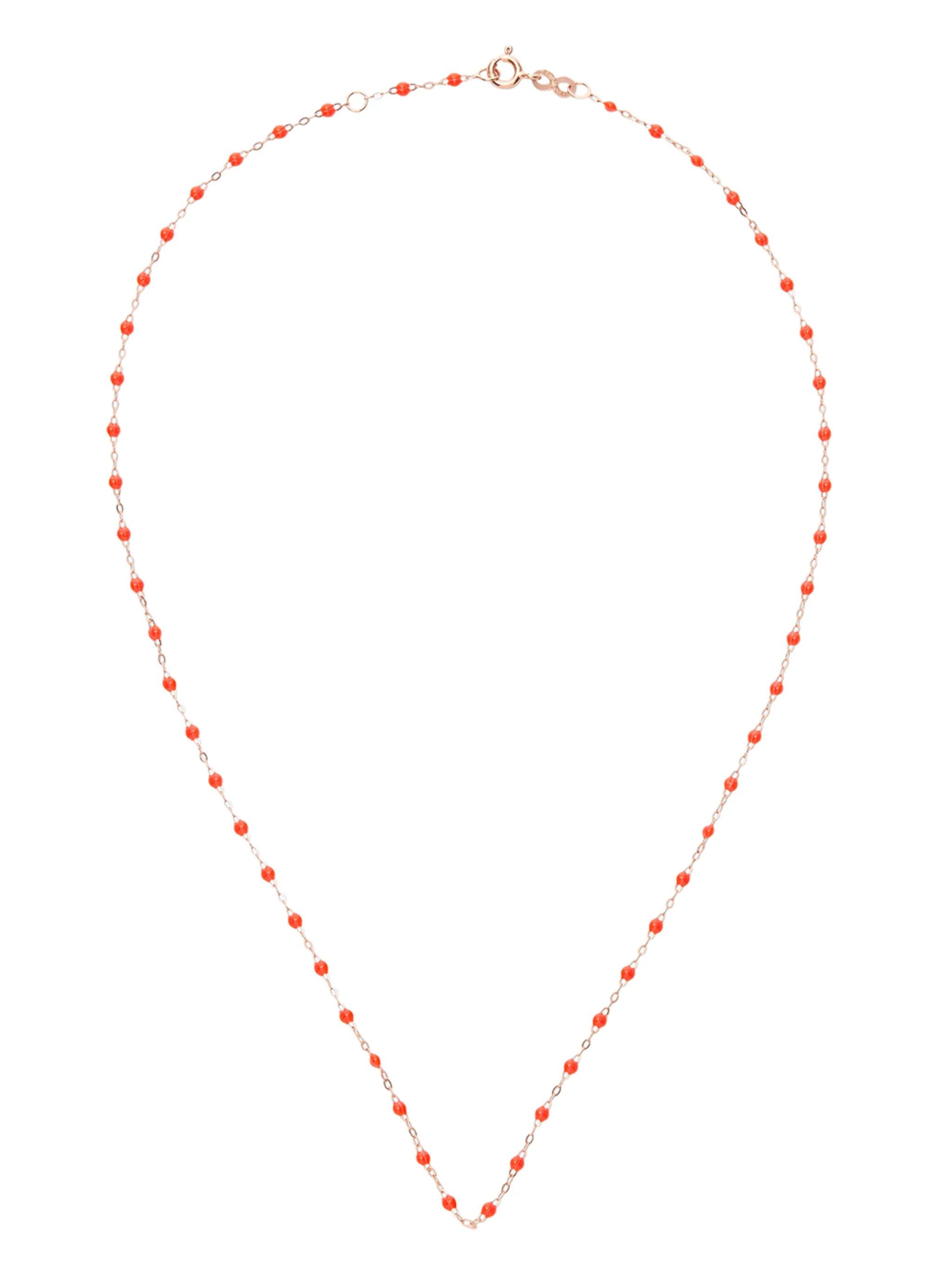 18kt rose gold coral necklace