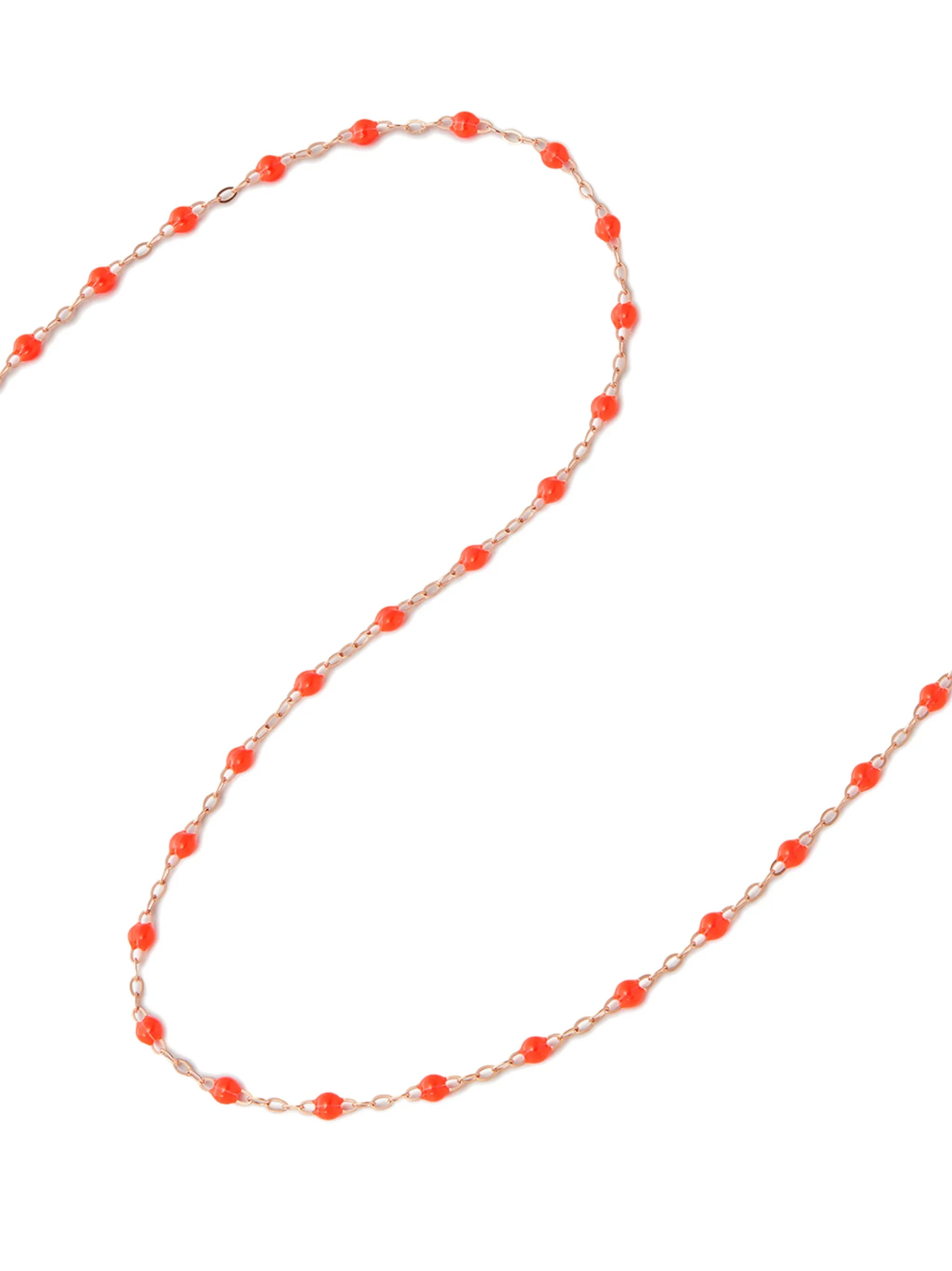 18kt rose gold coral necklace