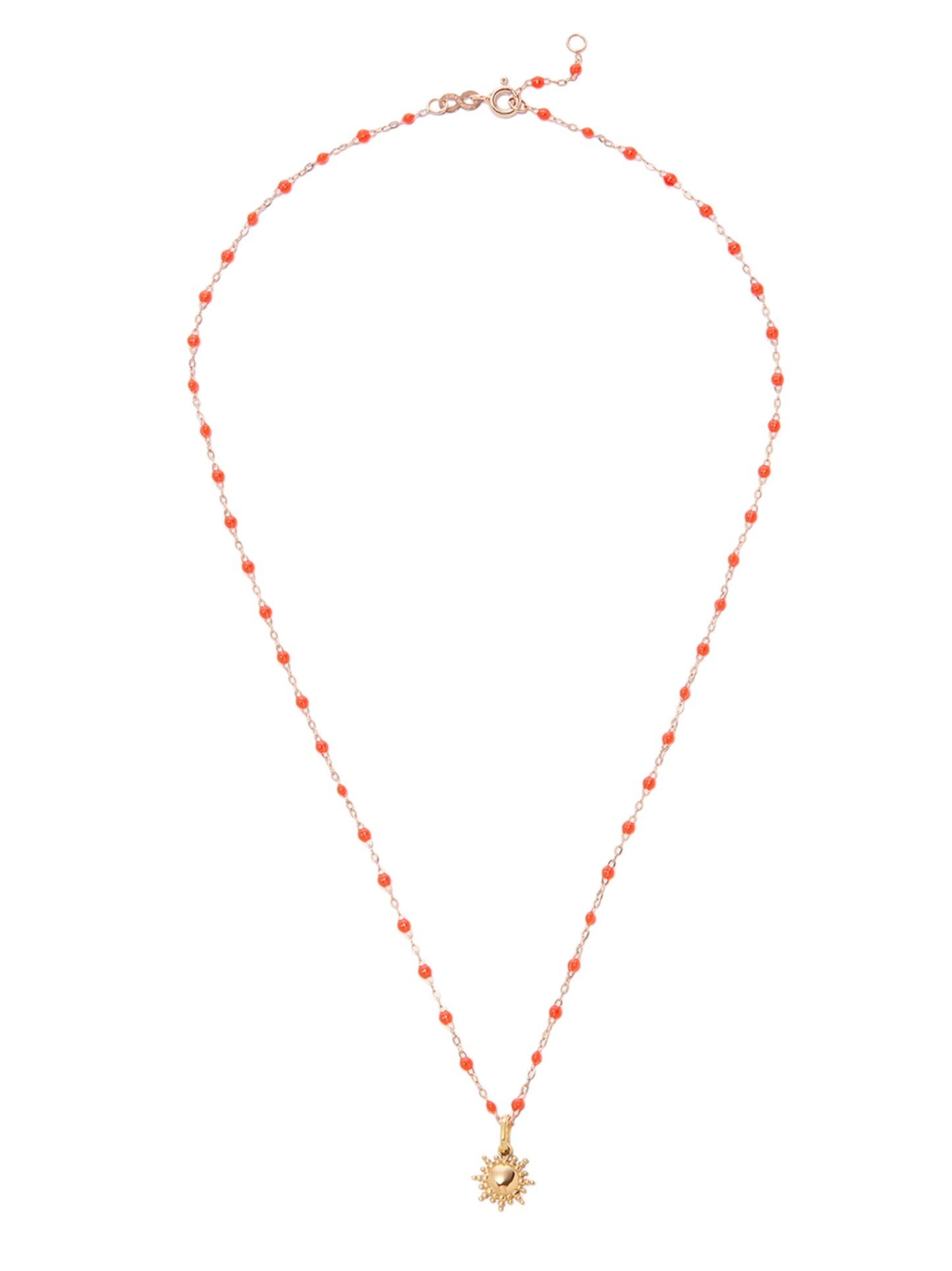 18kt rose gold coral necklace