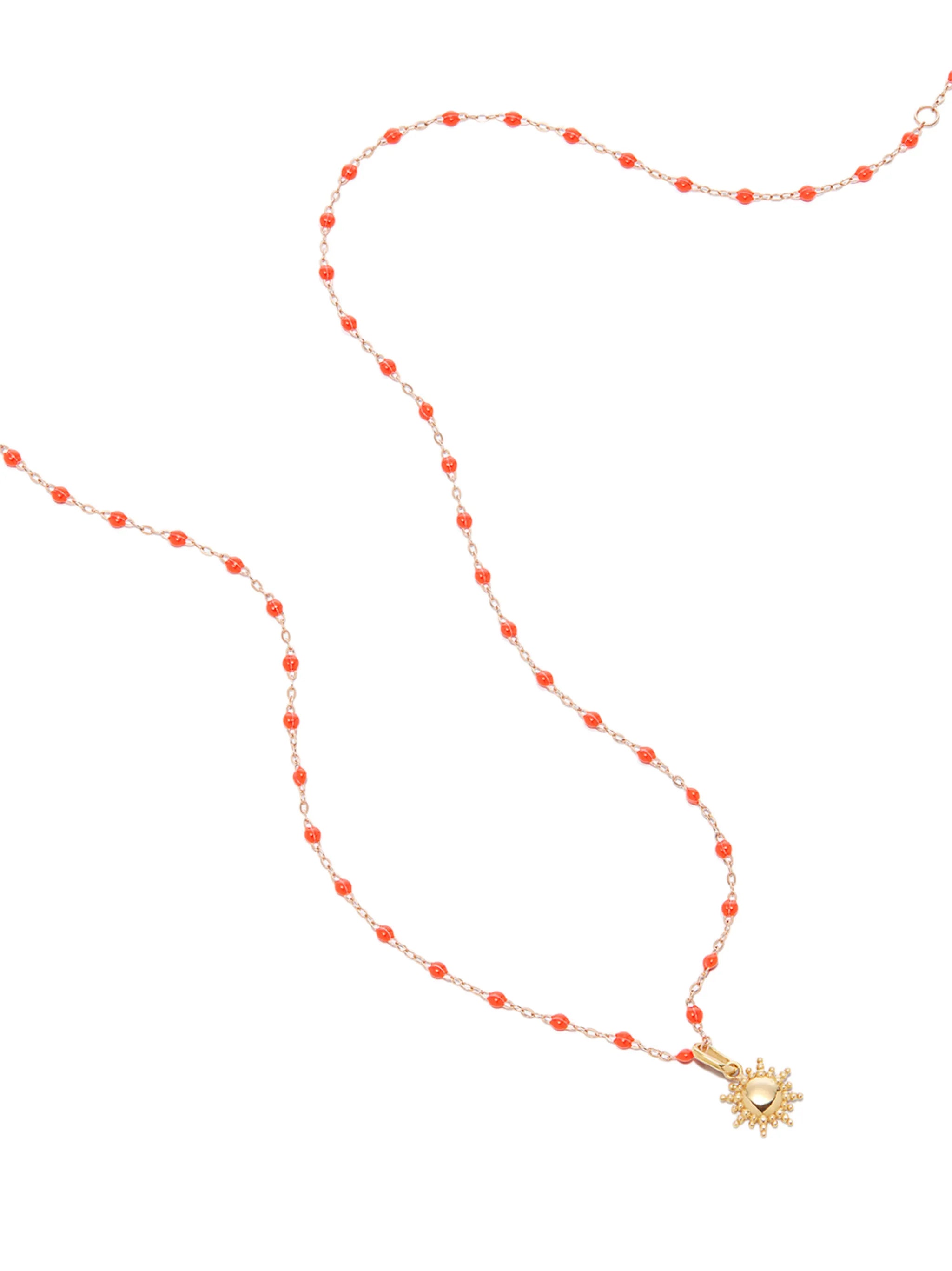 18kt rose gold coral necklace